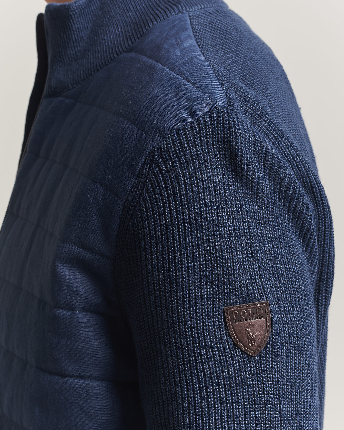 Herre | Gensere | Polo Ralph Lauren | Linen Full Zip Sweater Navy