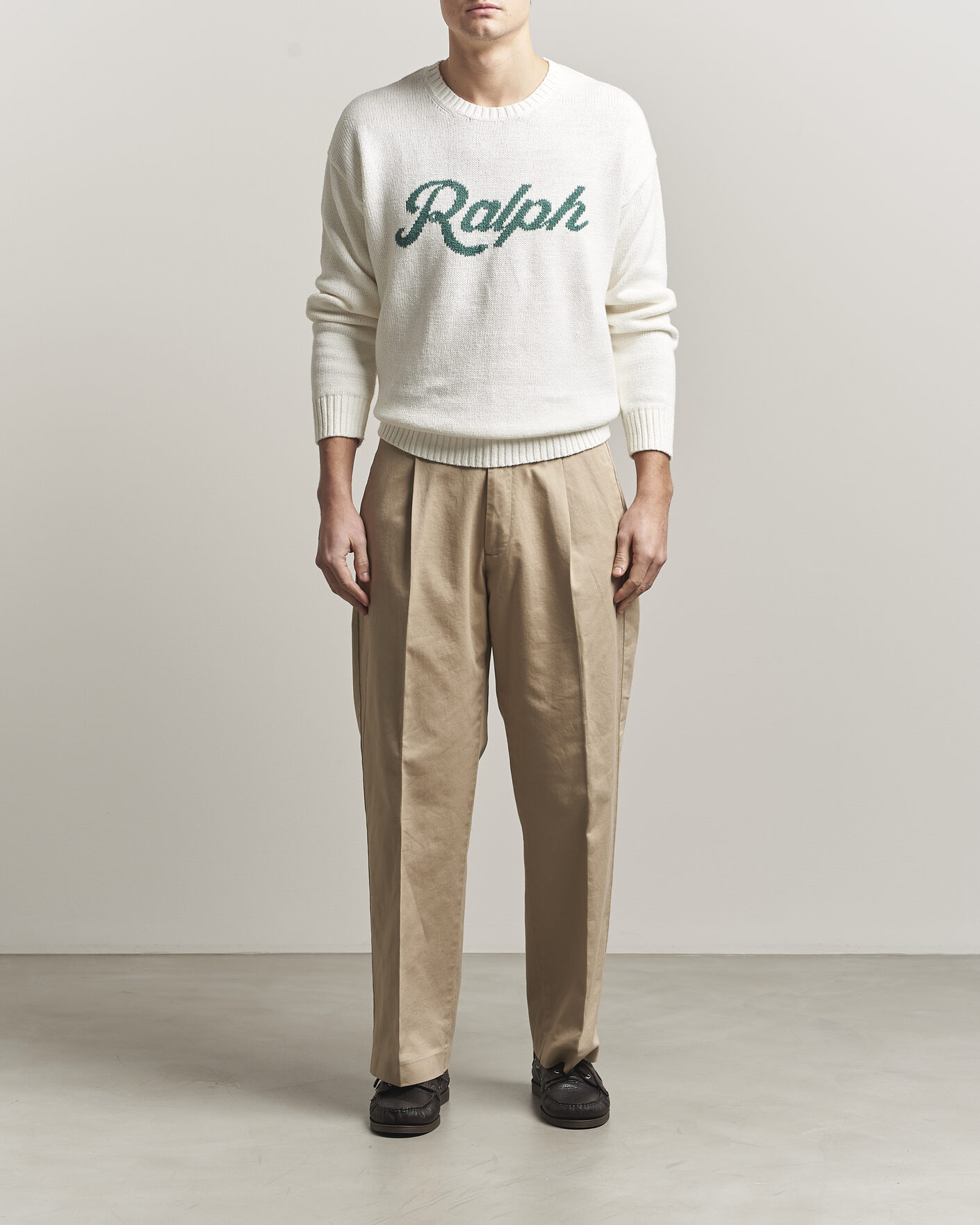 Herre | Gensere | Polo Ralph Lauren | Linen Blend Sweater Deckwash White