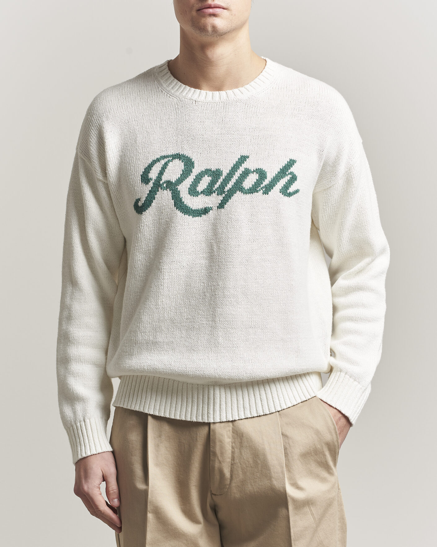 Herre | Gensere | Polo Ralph Lauren | Linen Blend Sweater Deckwash White