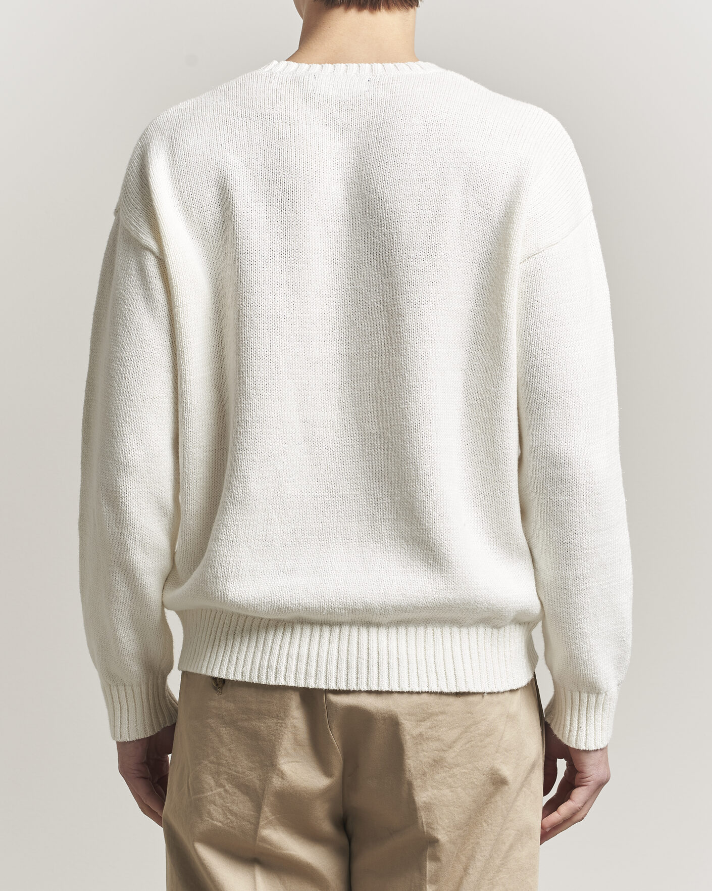 Herre | Gensere | Polo Ralph Lauren | Linen Blend Sweater Deckwash White