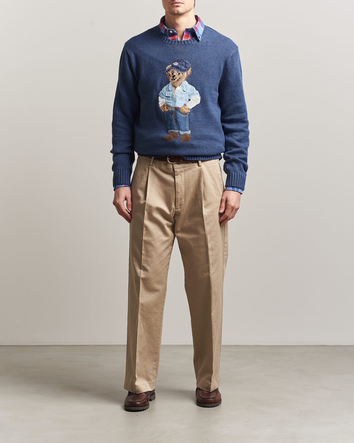 Herre | Gensere | Polo Ralph Lauren | Cotton Linen Bear Sweater Light Navy