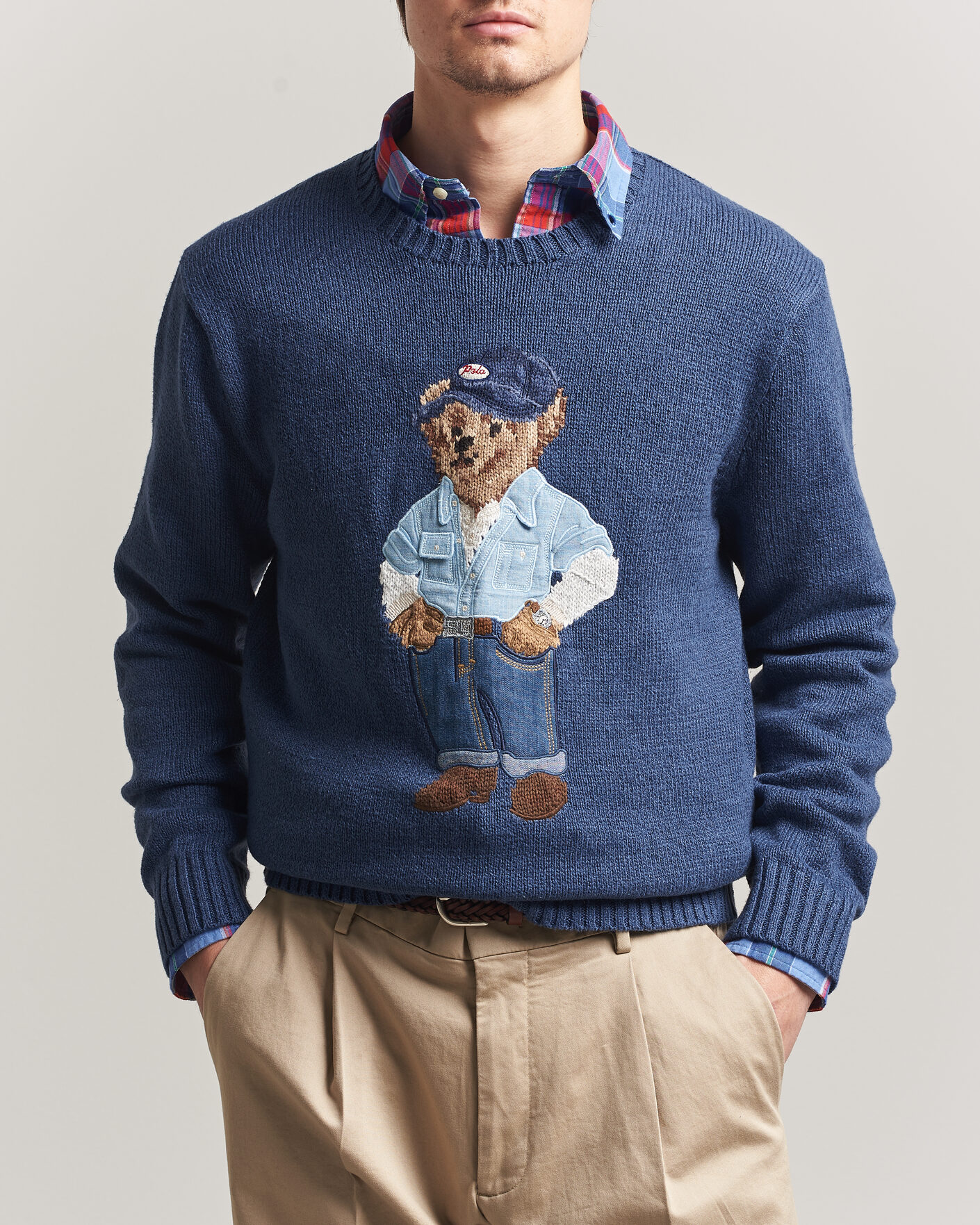Herre | Gensere | Polo Ralph Lauren | Cotton Linen Bear Sweater Light Navy
