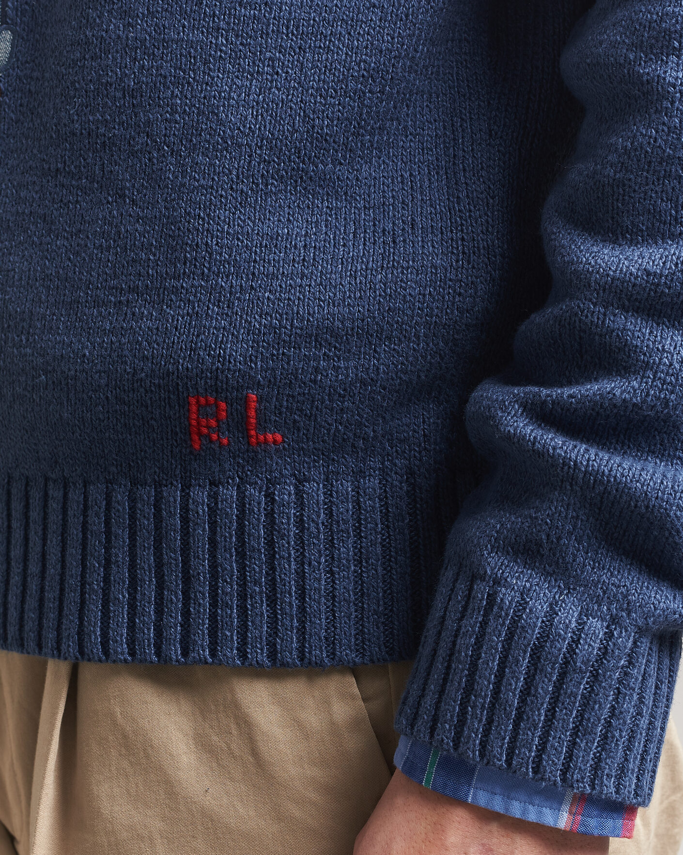Herre | Gensere | Polo Ralph Lauren | Cotton Linen Bear Sweater Light Navy
