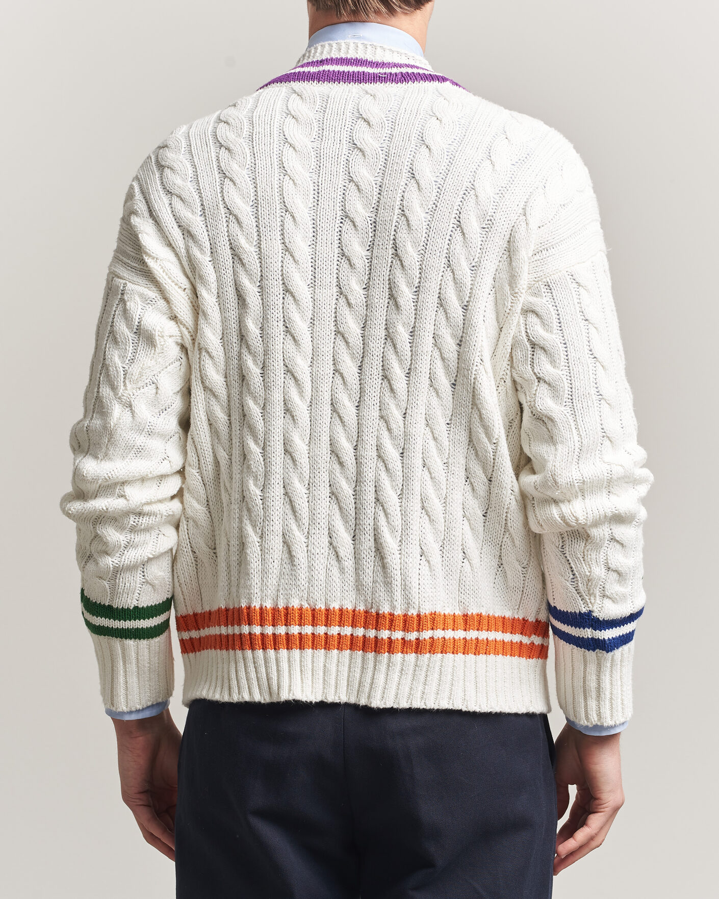 Herre | Gensere | Polo Ralph Lauren | Cotton Linen Blend Sweater Cream Combo