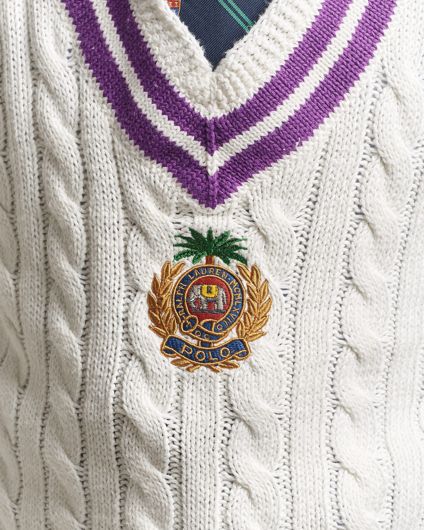 Herre | Gensere | Polo Ralph Lauren | Cotton Linen Blend Sweater Cream Combo