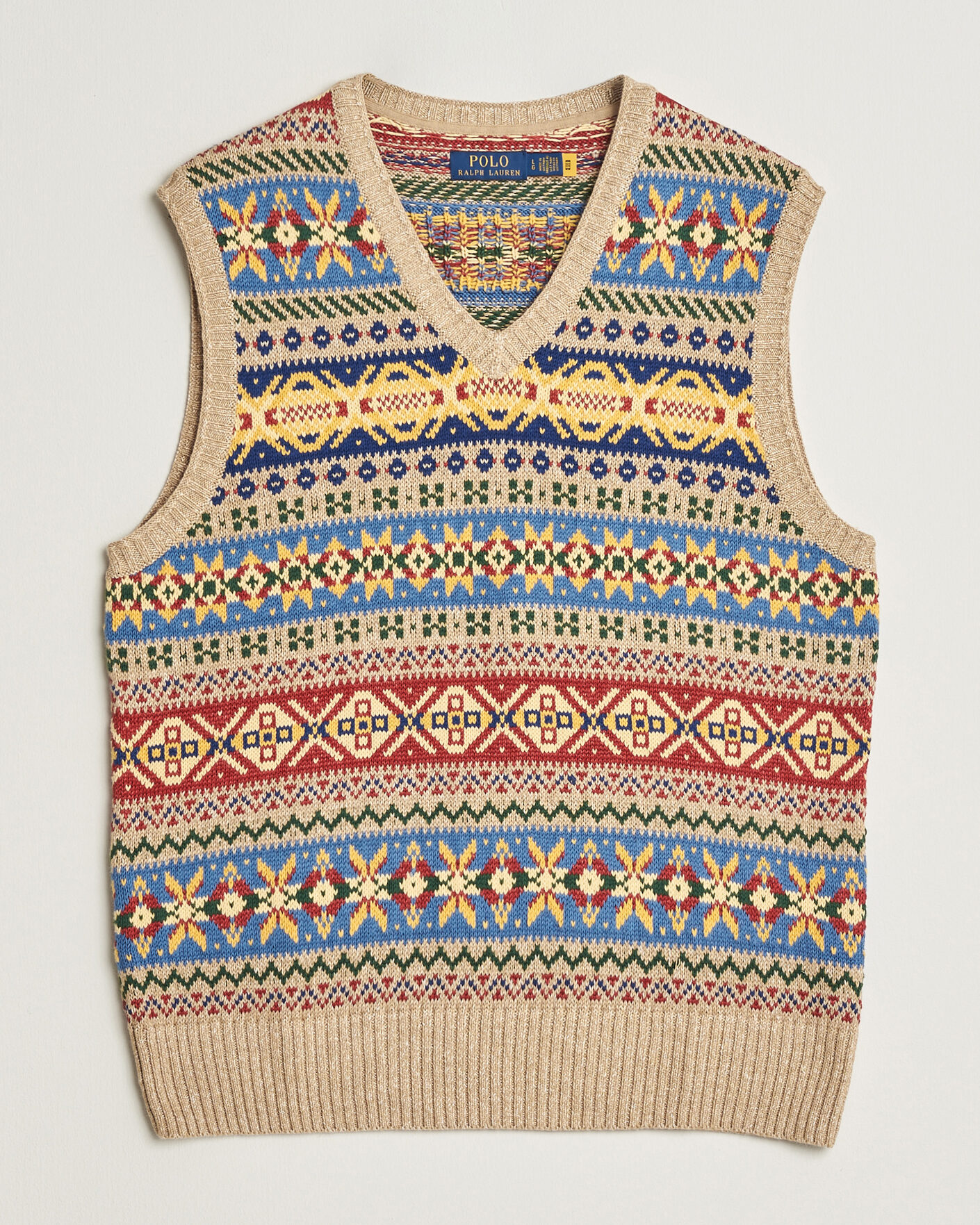 Herre | Gensere | Polo Ralph Lauren | Cotton Linen Blend Vest Tan Combo