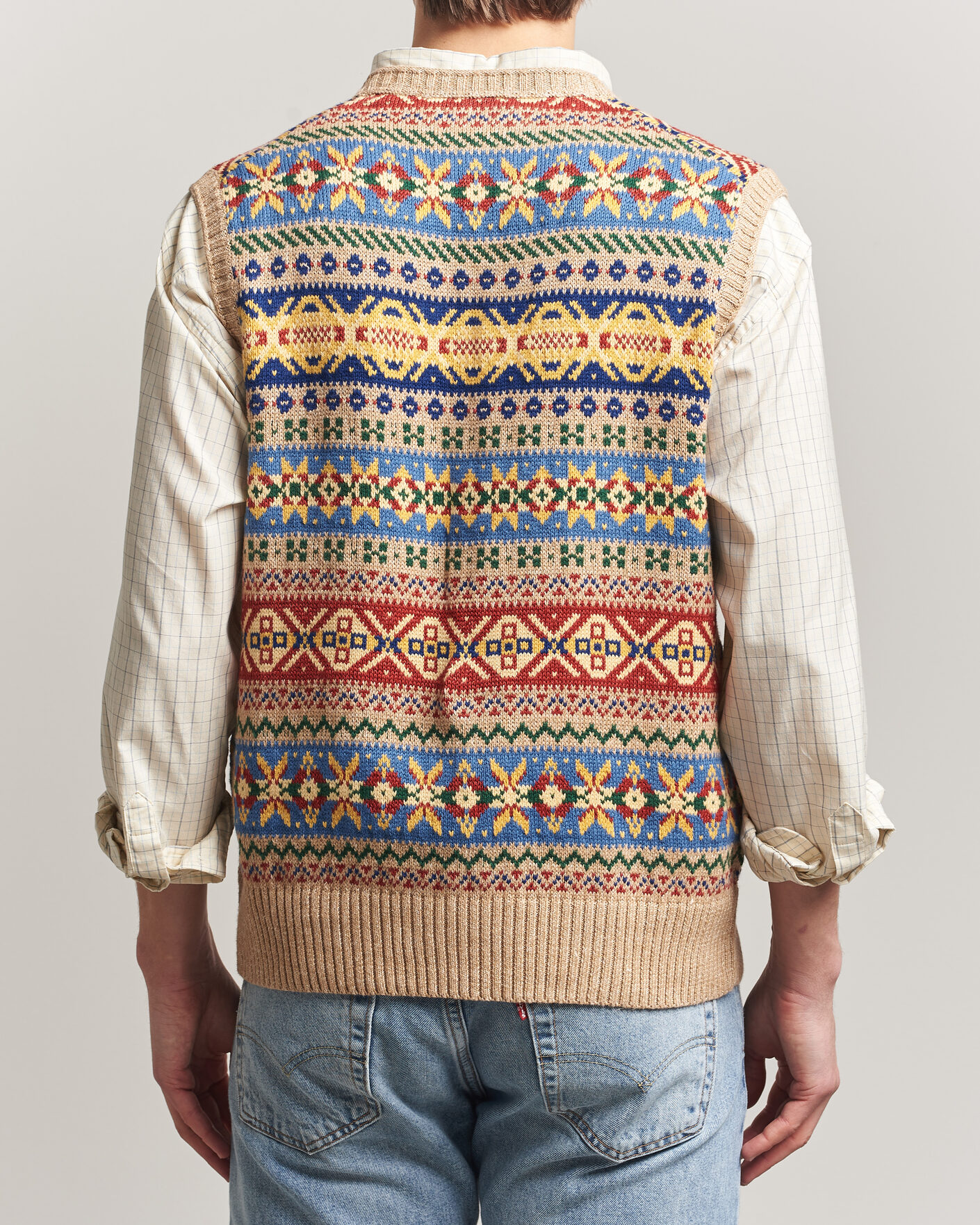 Herre | Gensere | Polo Ralph Lauren | Cotton Linen Blend Vest Tan Combo