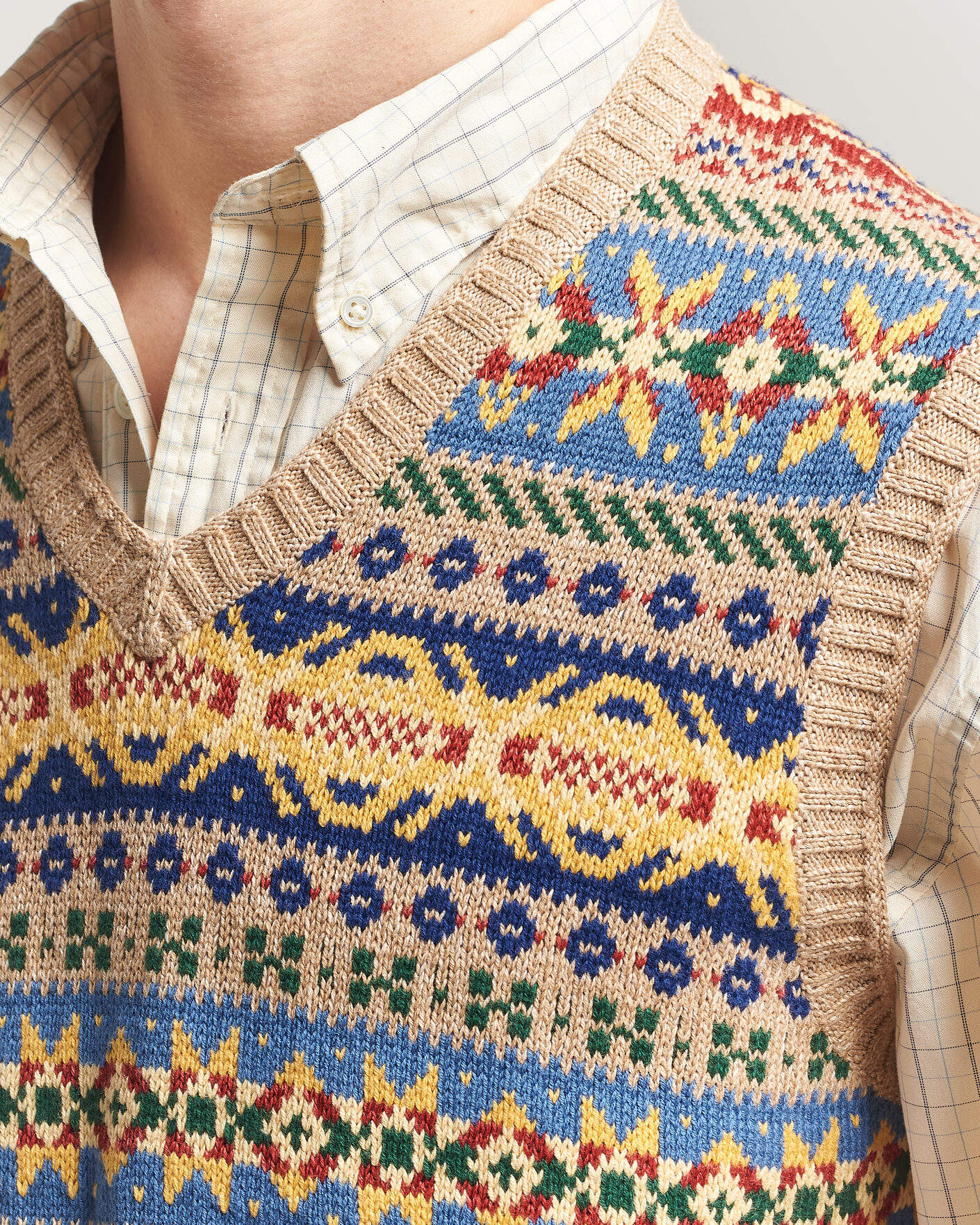 Herre | Gensere | Polo Ralph Lauren | Cotton Linen Blend Vest Tan Combo