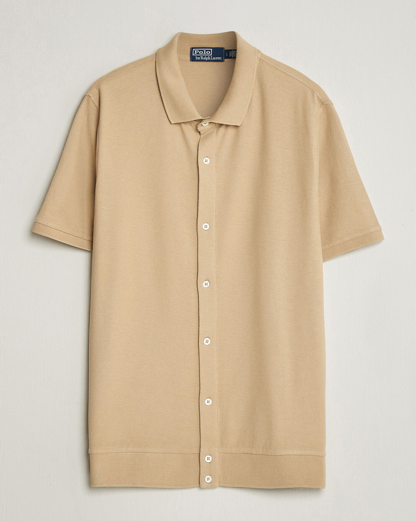 Herre | Pikéer | Polo Ralph Lauren | Cotton Knitted Polo Coastal Beige