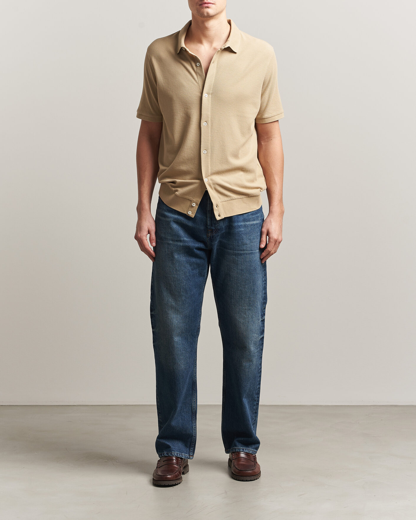 Herre | Pikéer | Polo Ralph Lauren | Cotton Knitted Polo Coastal Beige