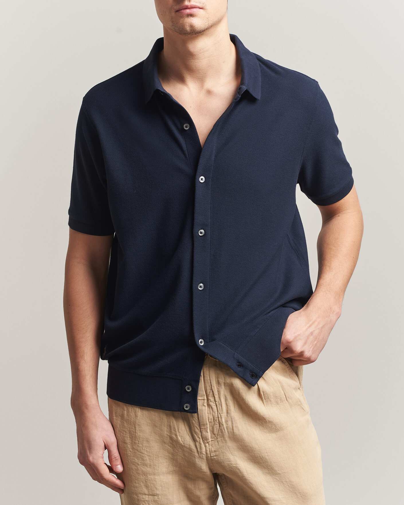 Herre | Pikéer | Polo Ralph Lauren | Cotton Knitted Polo Aviator Navy