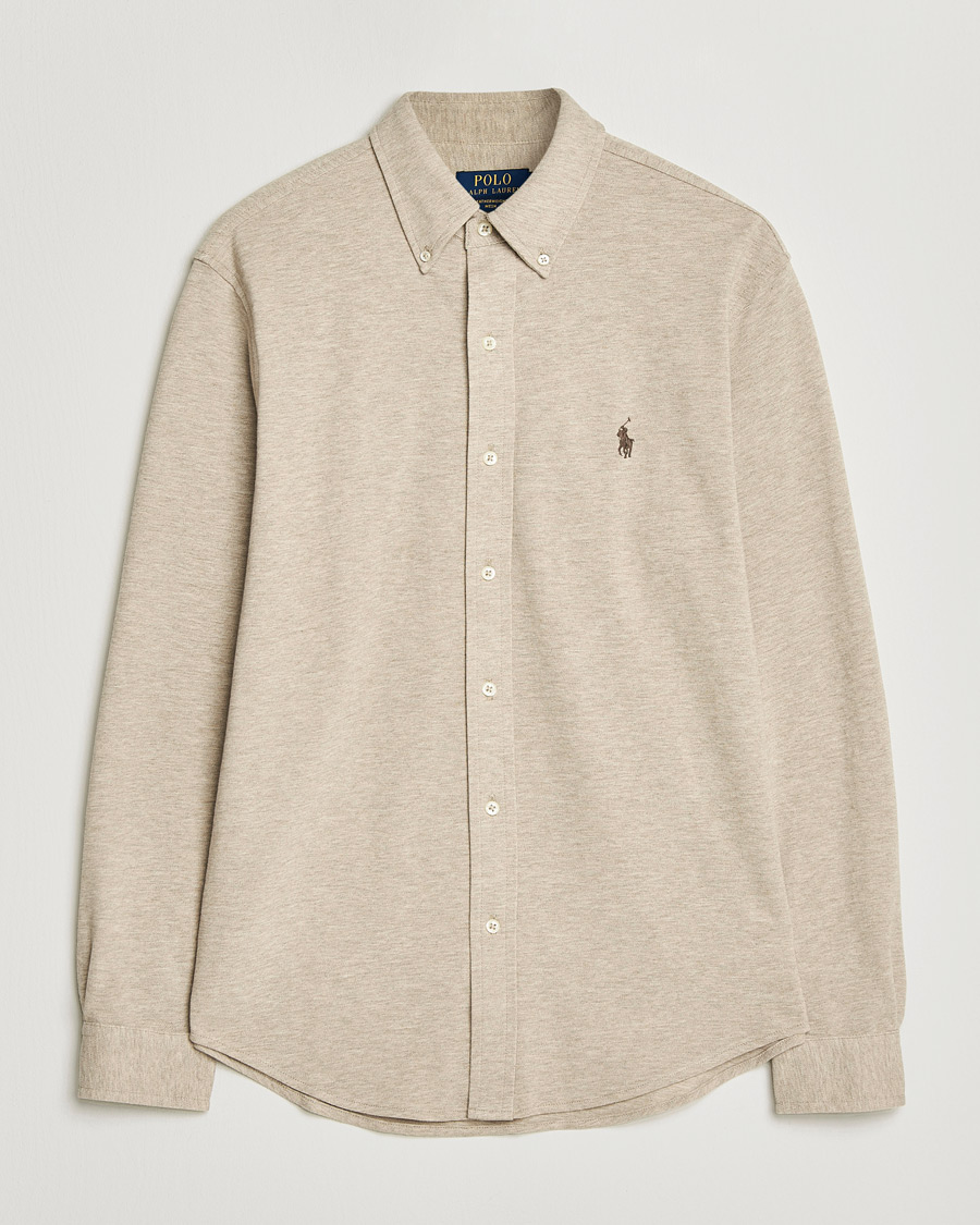 Herre | Skjorter | Polo Ralph Lauren | Featherweight Mesh Shirt Tuscan Beige