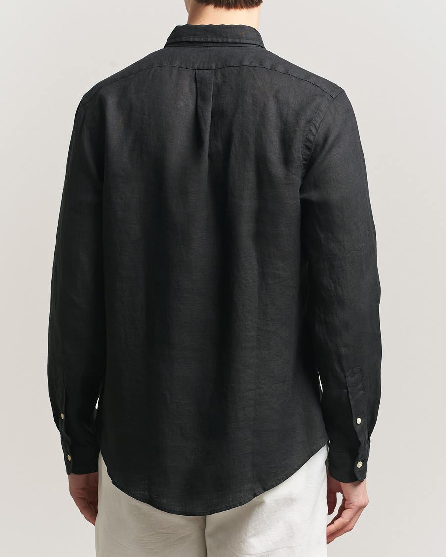 Herre | Skjorter | Polo Ralph Lauren | Slim Fit Linen Shirt Polo Black