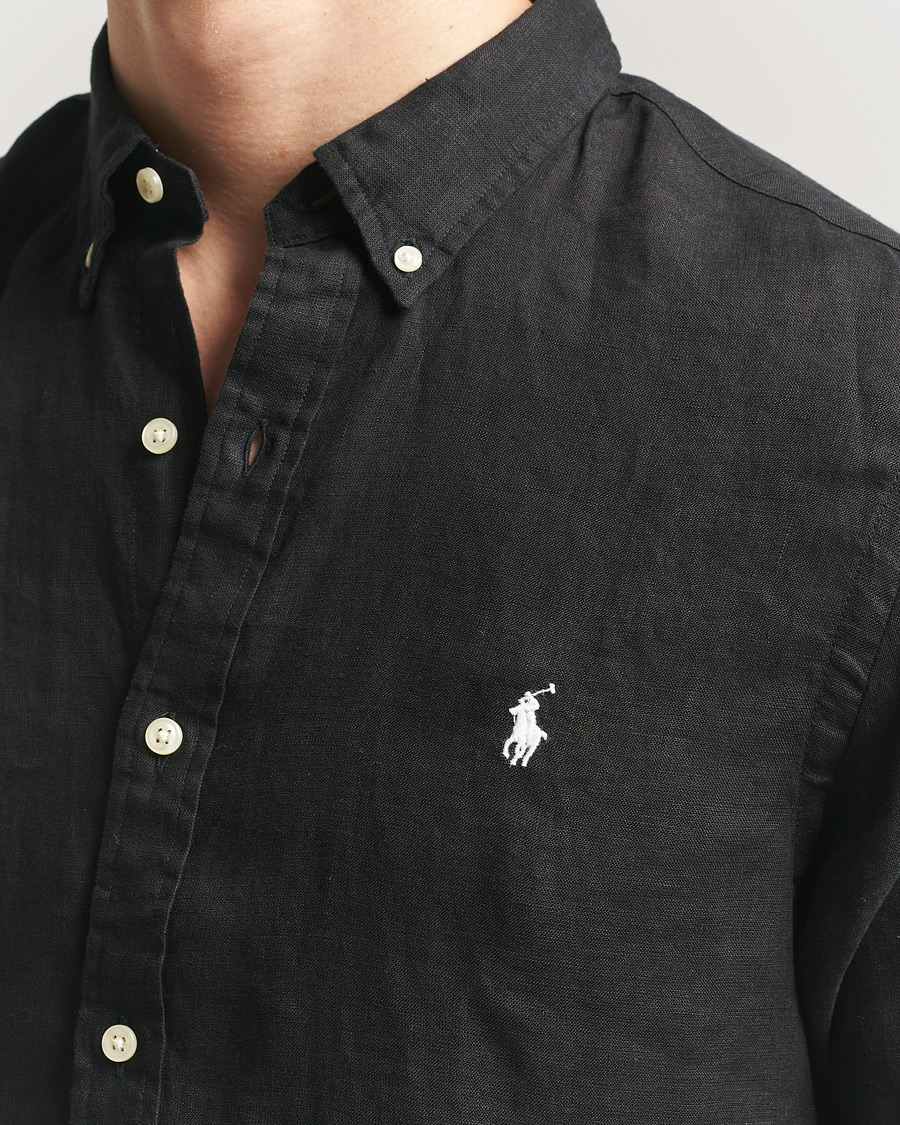 Herre | Skjorter | Polo Ralph Lauren | Slim Fit Linen Shirt Polo Black
