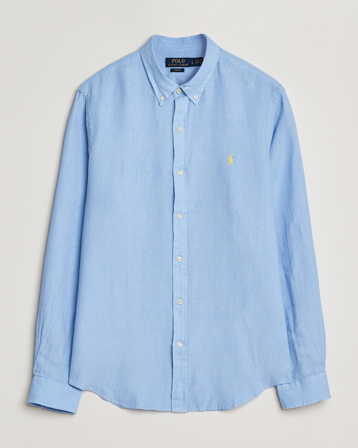 Herre | Skjorter | Polo Ralph Lauren | Slim Fit Linen Shirt Austin Blue