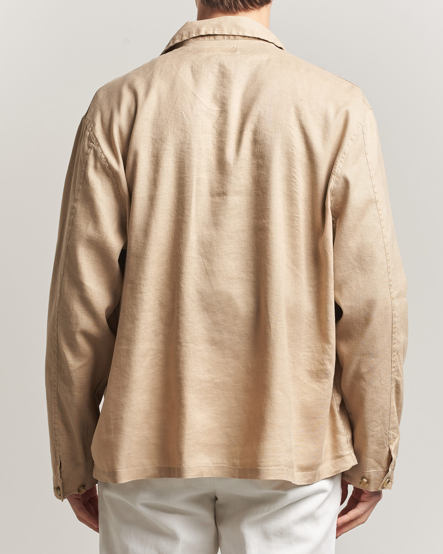 Herre | Skjorter | Polo Ralph Lauren | Stretch Linen Overshirt Coastal Beige