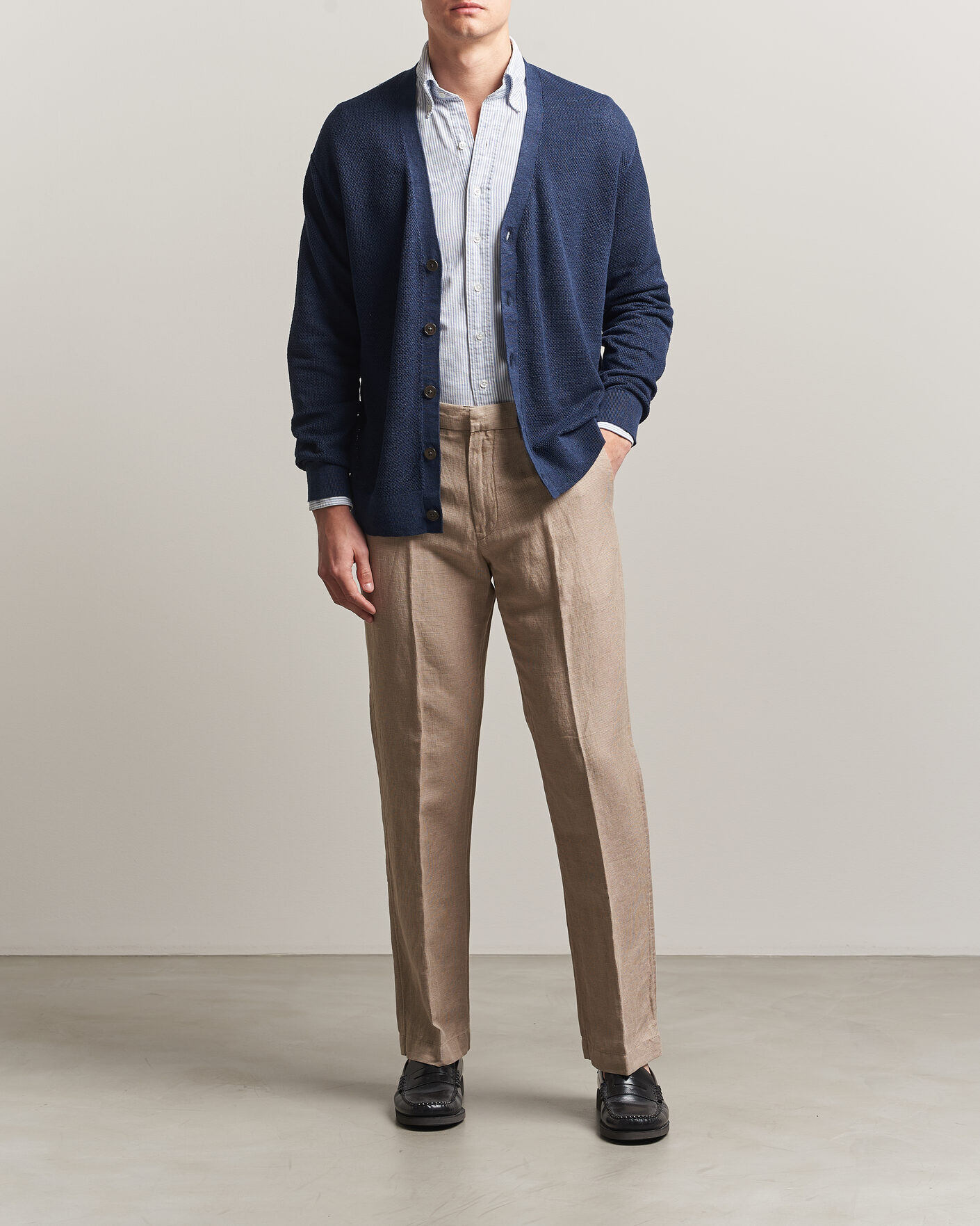 Herre | Bukser | Polo Ralph Lauren | Cotton Linen Pants Madison Tan Stone Grey