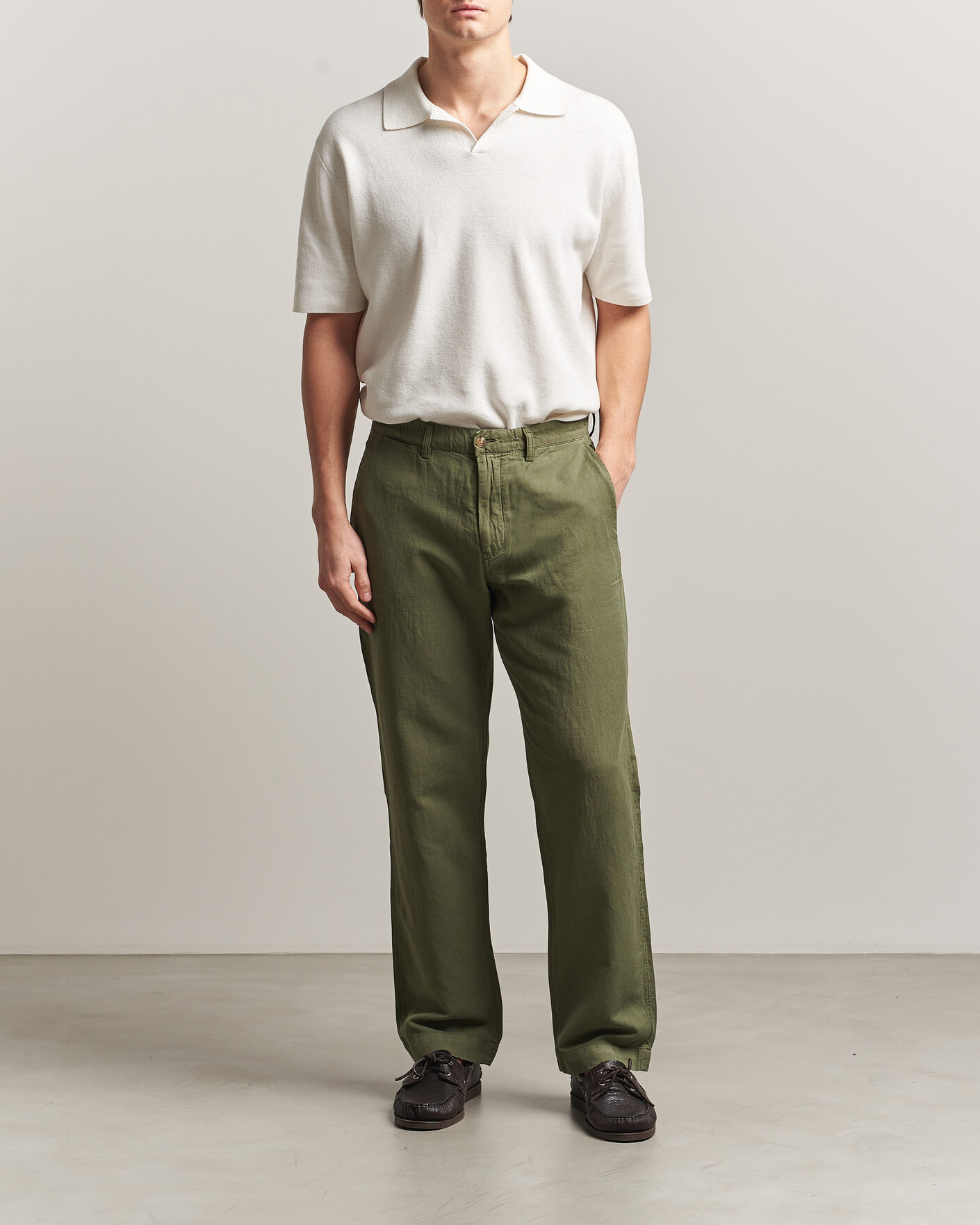 Herre | Bukser | Polo Ralph Lauren | Linen Cotton Pants Garden Trail
