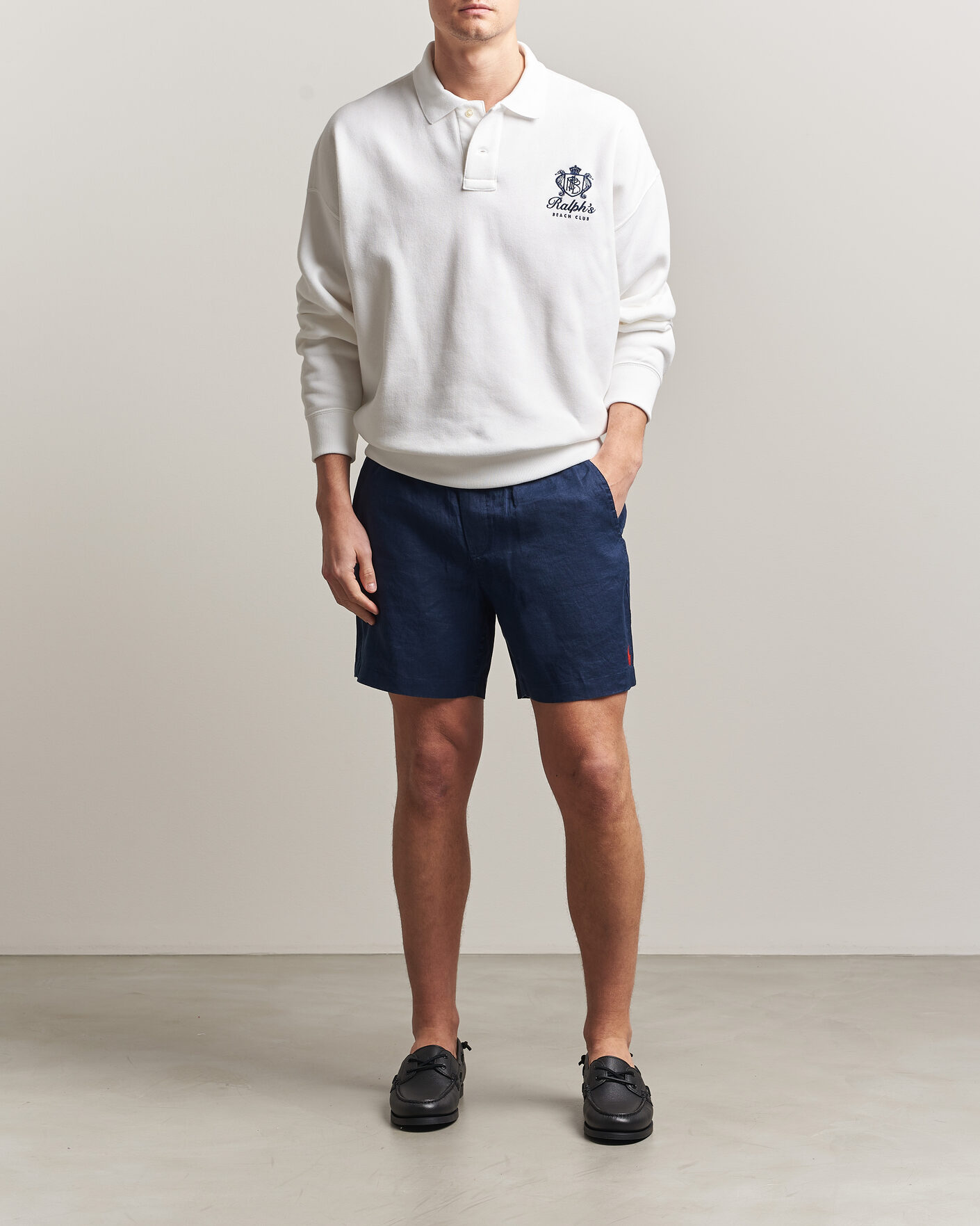 Herre | Shorts | Polo Ralph Lauren | Dyed Linen Shorts Newport Navy