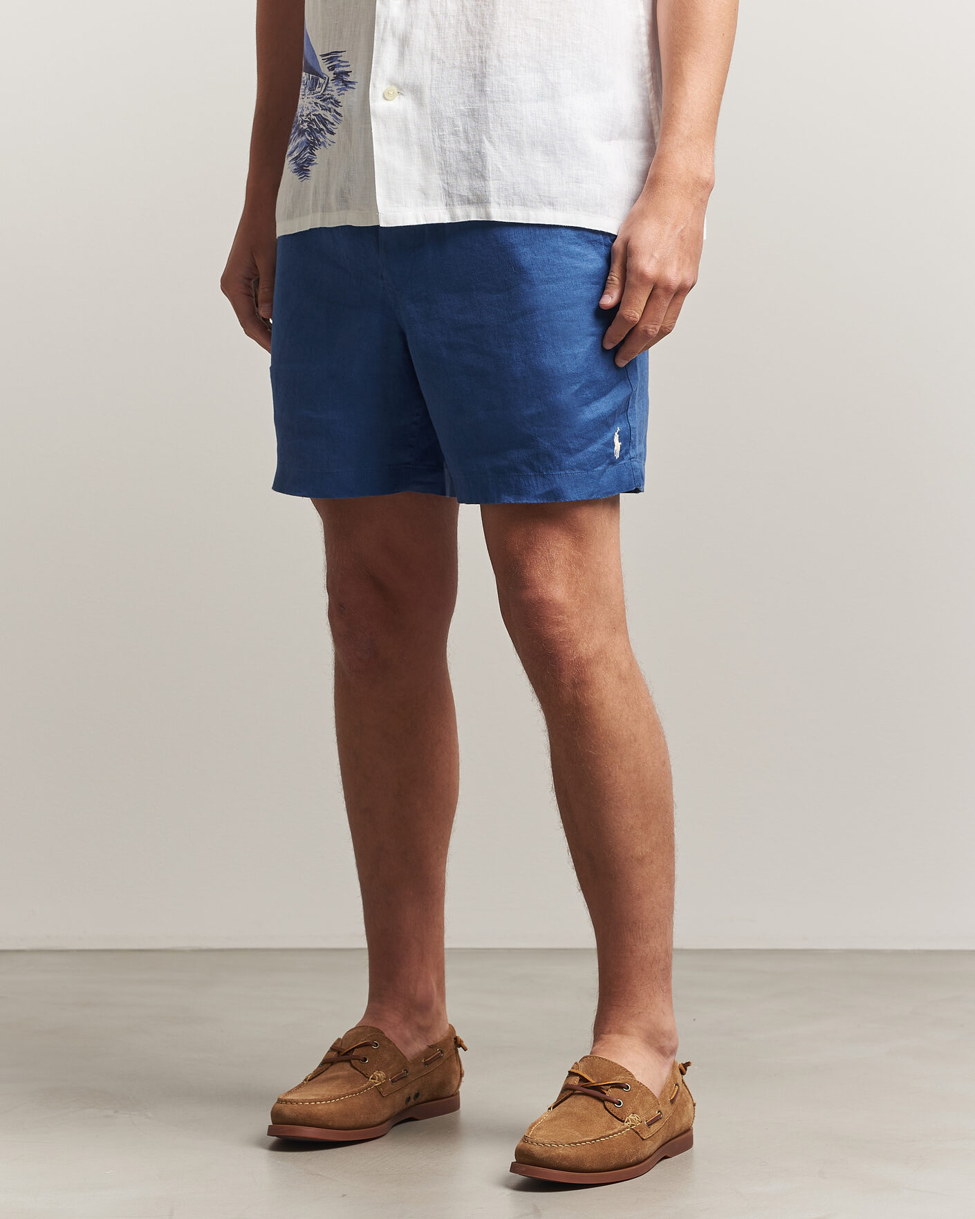 Herre | Shorts | Polo Ralph Lauren | Dyed Linen Shorts Dusty Azure