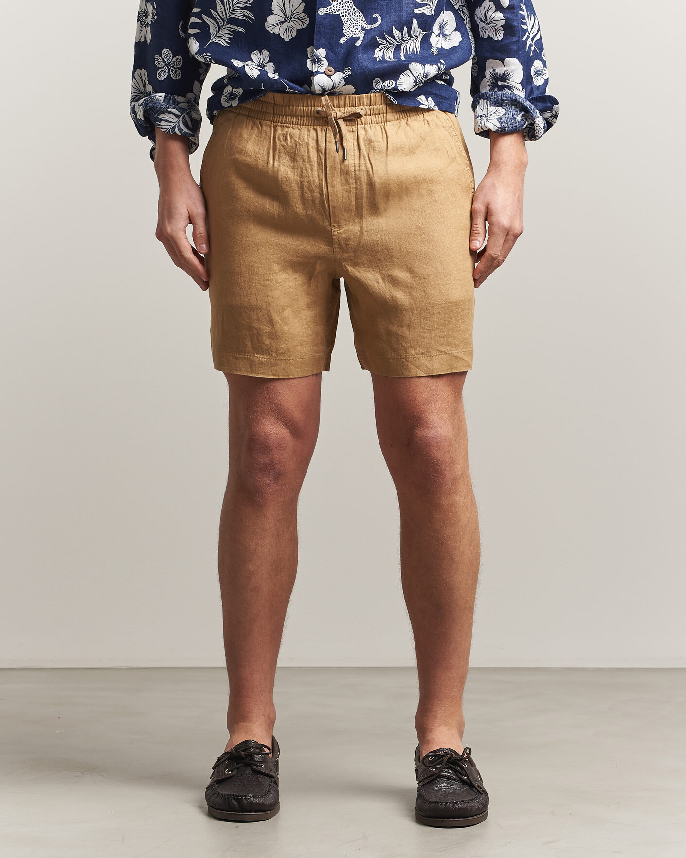 Herre | Shorts | Polo Ralph Lauren | Dyed Linen Shorts Cafe Tan