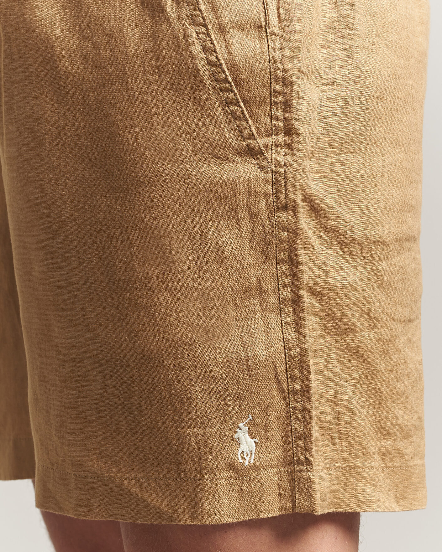 Herre | Shorts | Polo Ralph Lauren | Dyed Linen Shorts Cafe Tan