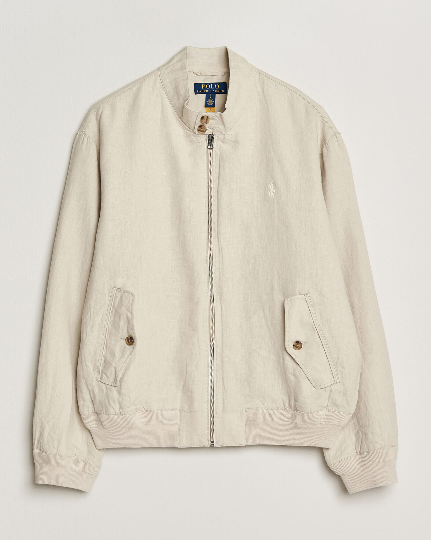 Herre | Jakker | Polo Ralph Lauren | Linen Herringbone Windbreaker Basic Sand
