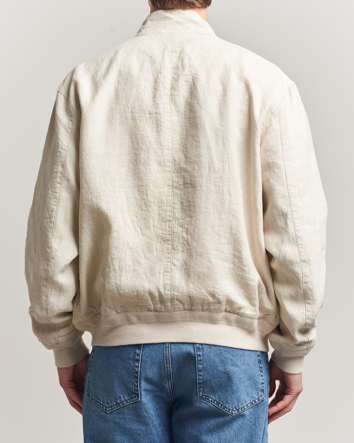 Herre | Jakker | Polo Ralph Lauren | Linen Herringbone Windbreaker Basic Sand