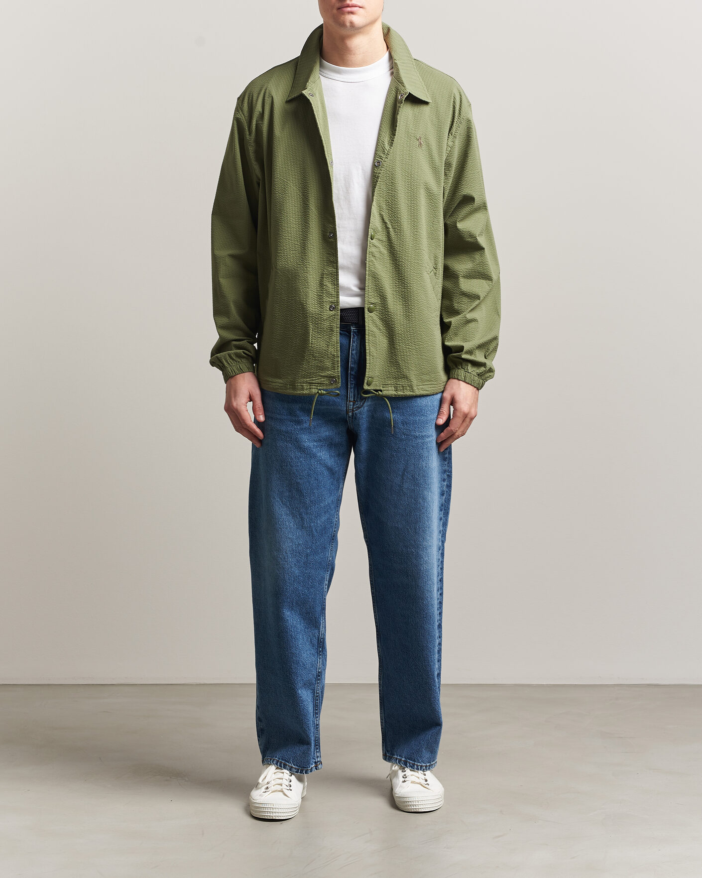Herre | Jakker | Polo Ralph Lauren | Seersucker Windbreaker Jacket Supply Olive