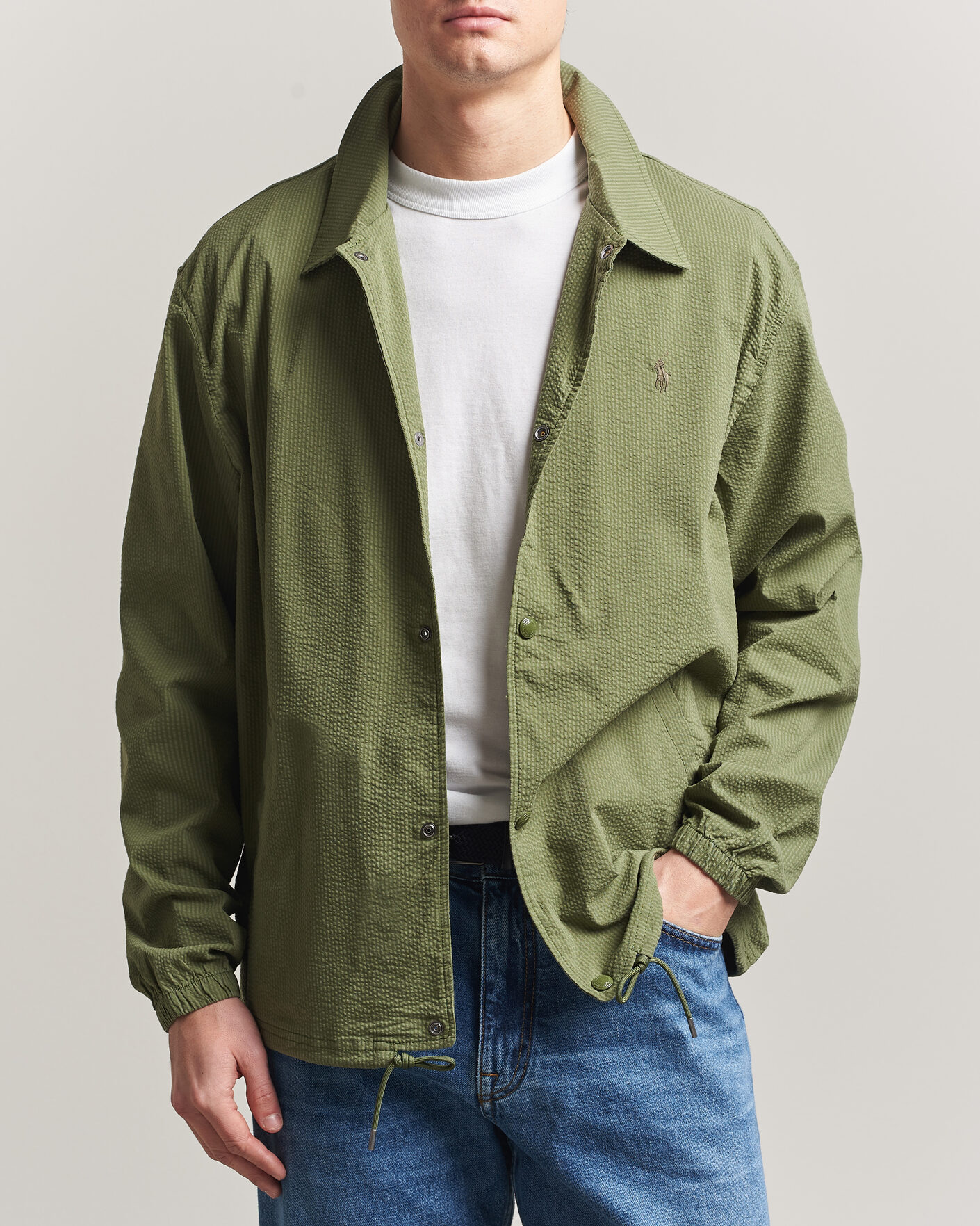 Herre | Jakker | Polo Ralph Lauren | Seersucker Windbreaker Jacket Supply Olive