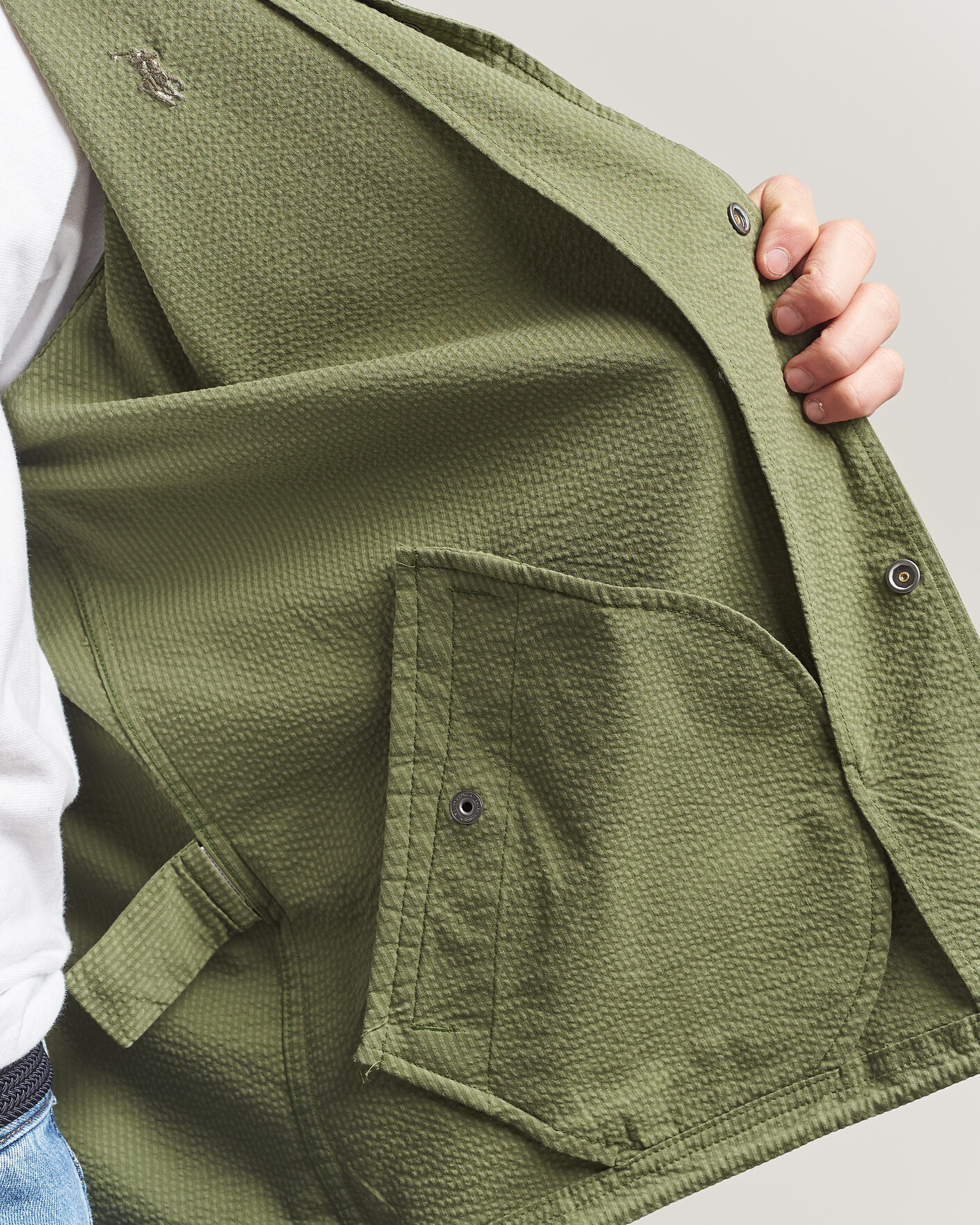 Herre | Jakker | Polo Ralph Lauren | Seersucker Windbreaker Jacket Supply Olive