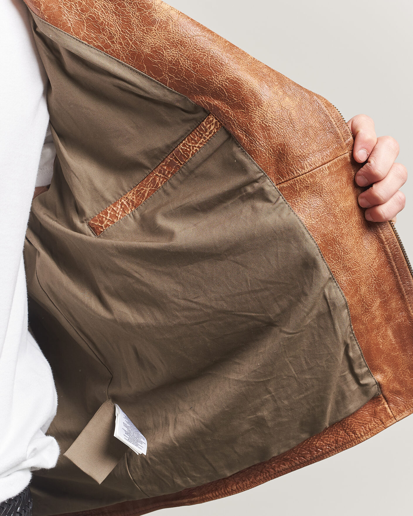 Herre | Jakker | Polo Ralph Lauren | Cow Leather Moto Jacket Brown