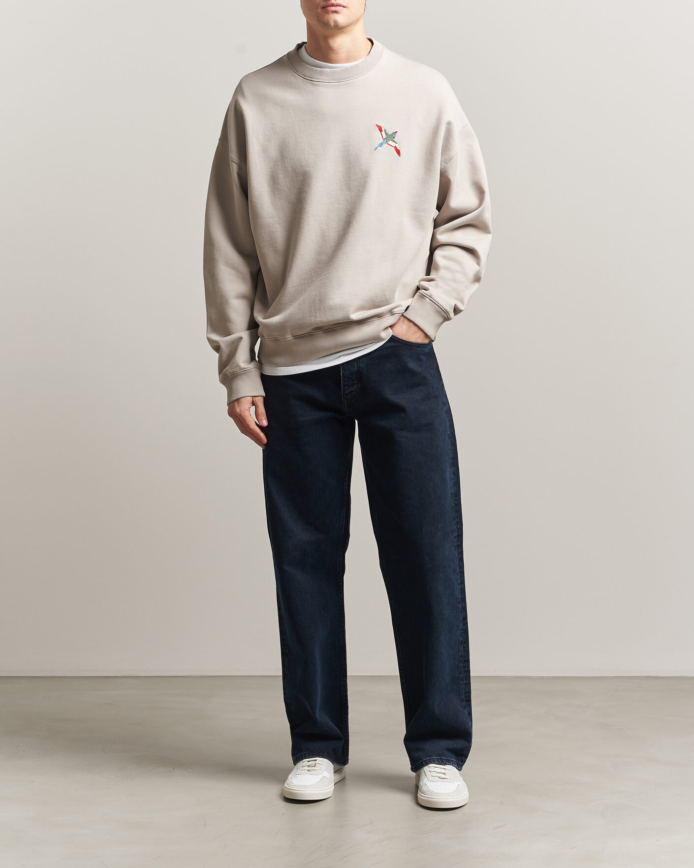 Herre | Gensere | Axel Arigato | Micro Bee Bird Sweatshirt Stone
