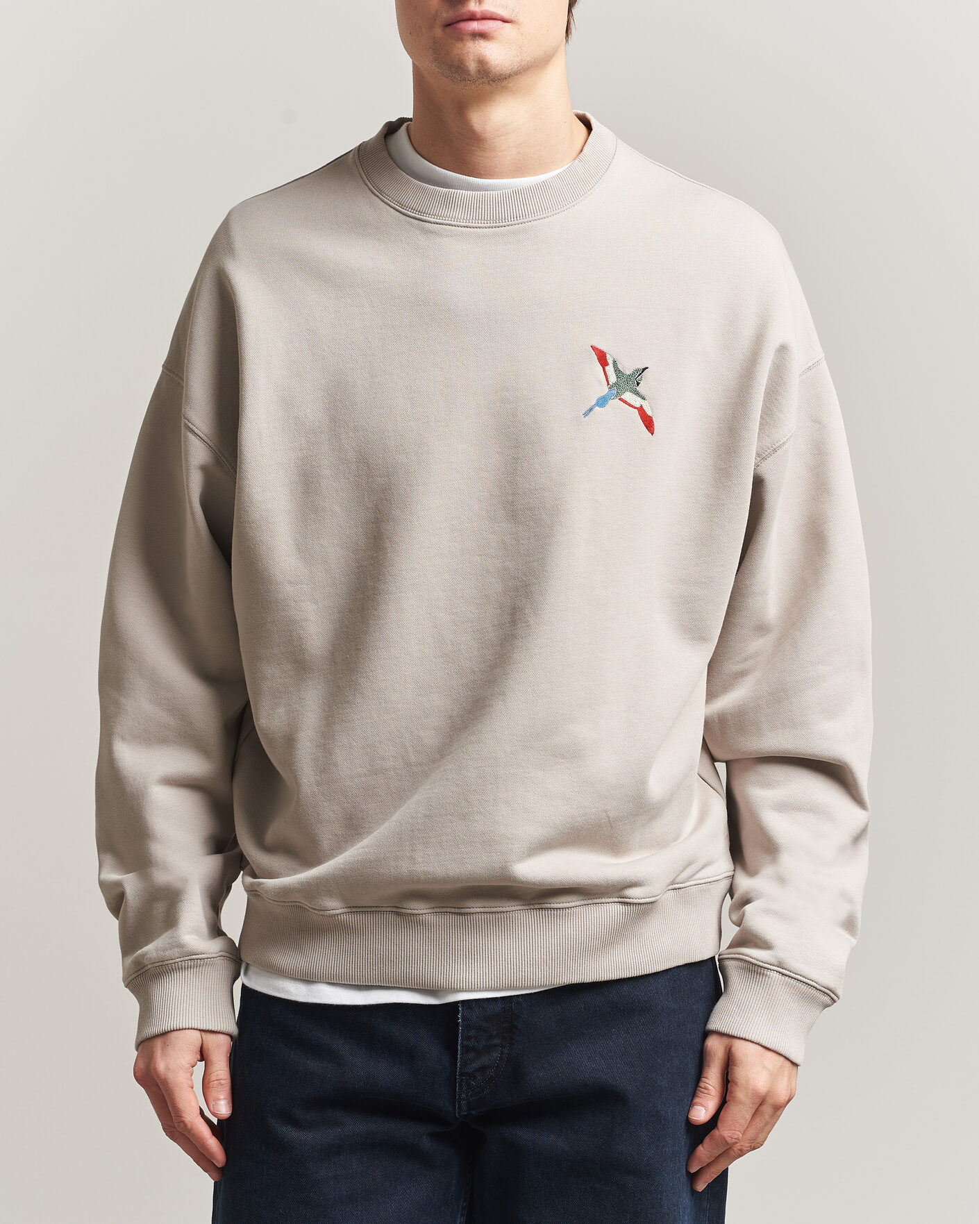 Herre | Gensere | Axel Arigato | Micro Bee Bird Sweatshirt Stone