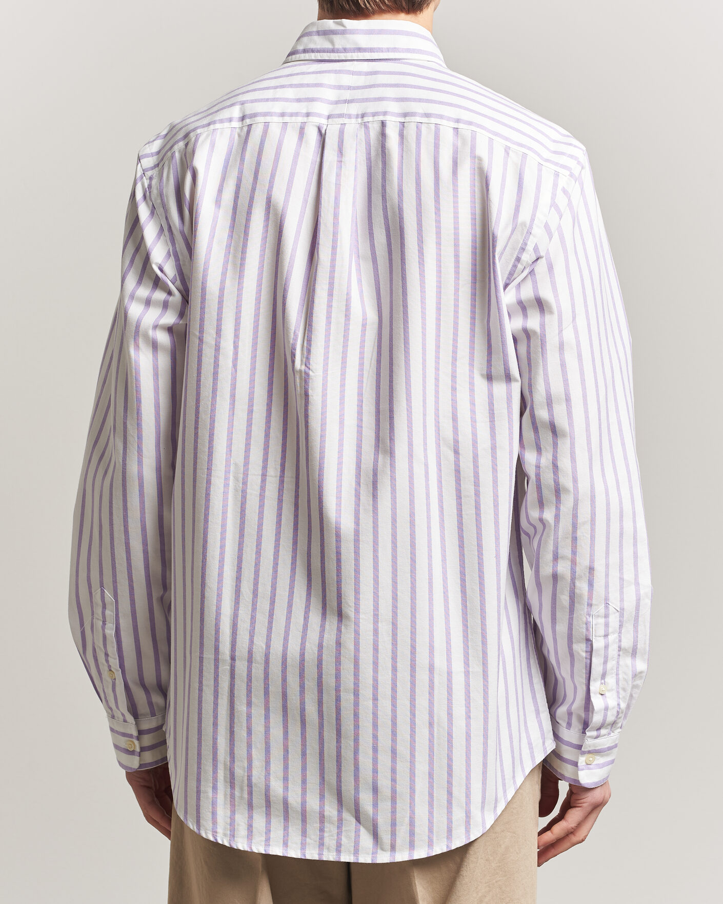 Herre | Skjorter | Polo Ralph Lauren | Custom Fit Striped Oxford Shirt Purple