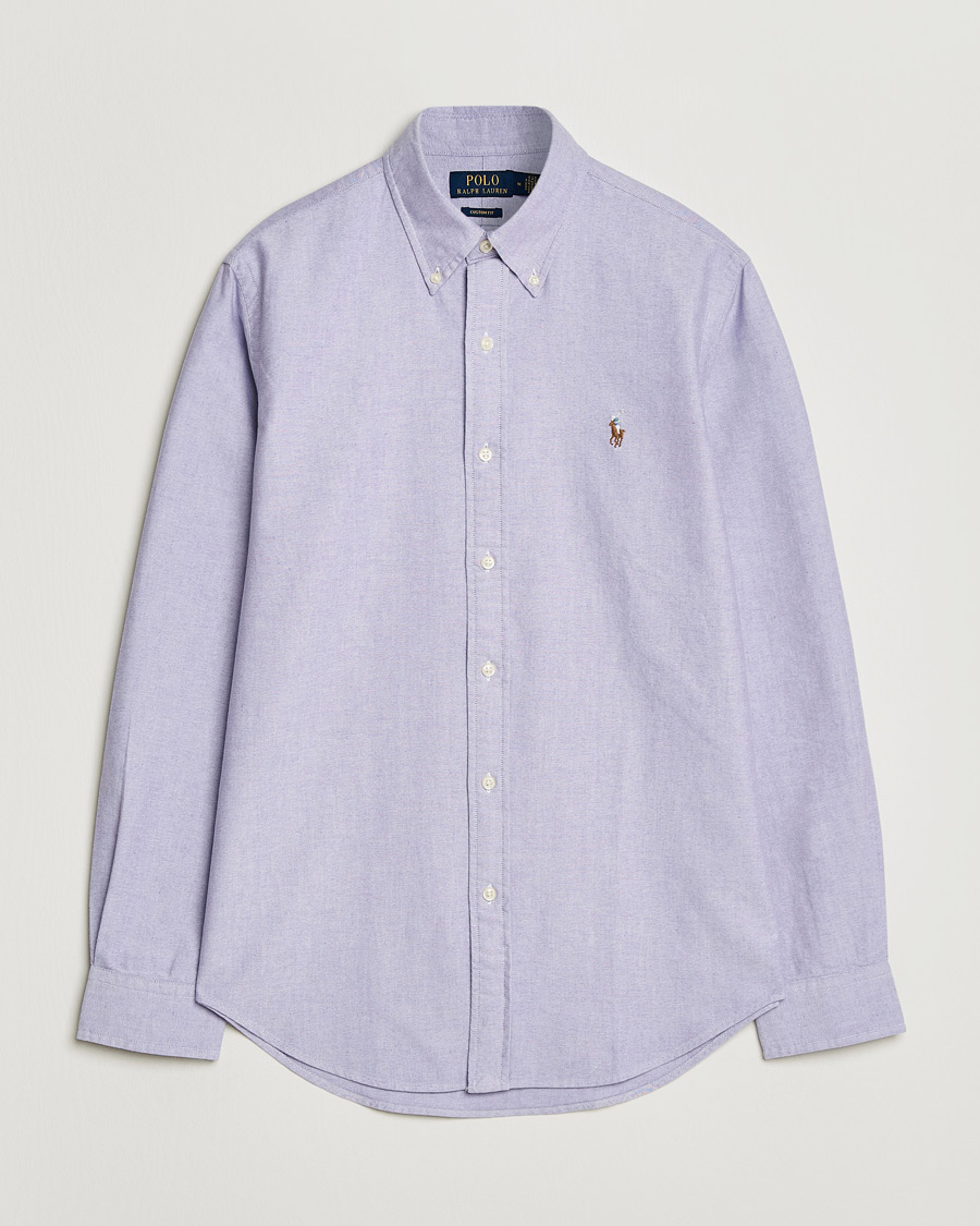 Herre | Skjorter | Polo Ralph Lauren | Custom Fit Oxford Shirt Tissel Purple