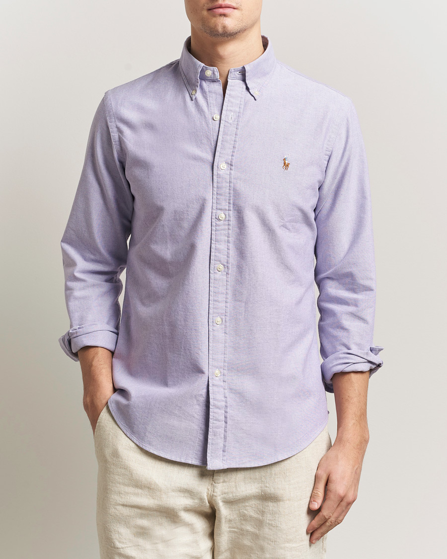 Herre | Skjorter | Polo Ralph Lauren | Custom Fit Oxford Shirt Tissel Purple