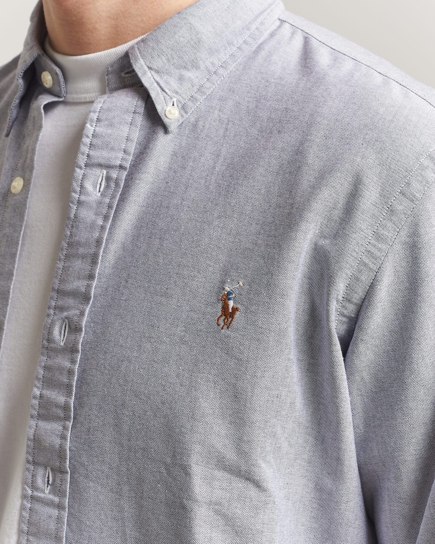 Herre | Skjorter | Polo Ralph Lauren | Custom Fit Oxford Shirt Navy