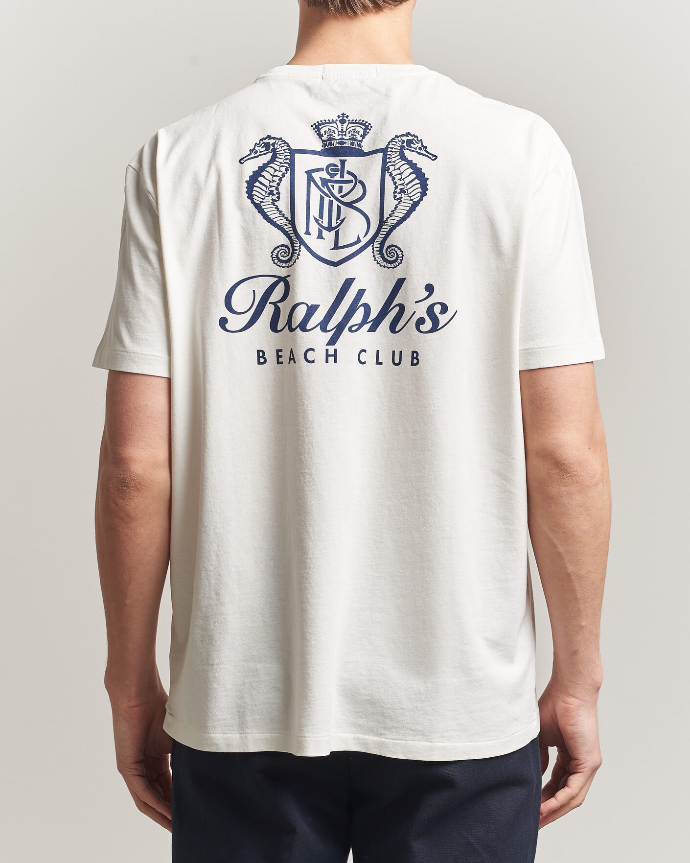 Herre | T-Shirts | Polo Ralph Lauren | Ralph's Beach Club Back Print Tee White