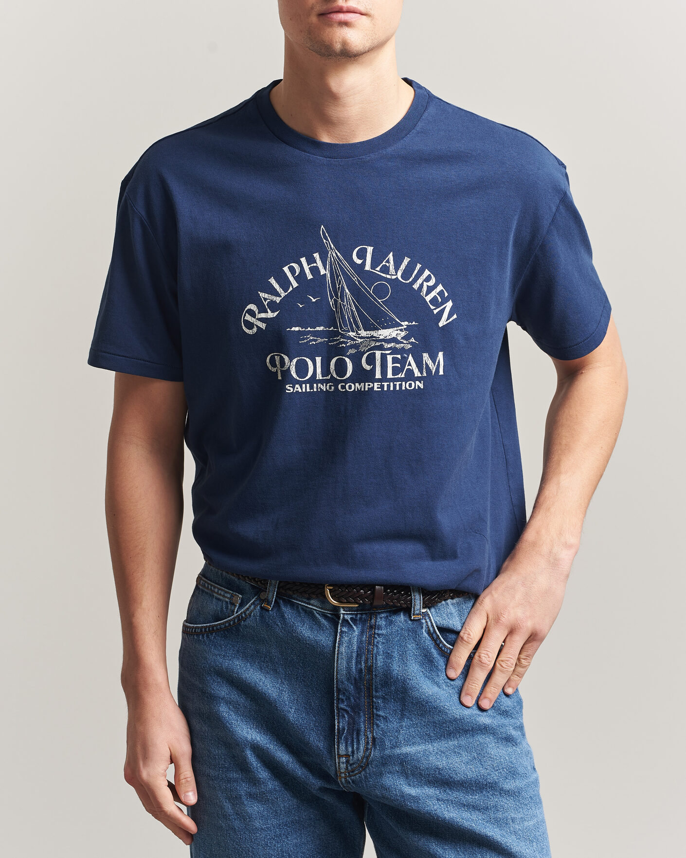 Herre | T-Shirts | Polo Ralph Lauren | Ralph's Beach Club Printed Tee Dark Cobalt