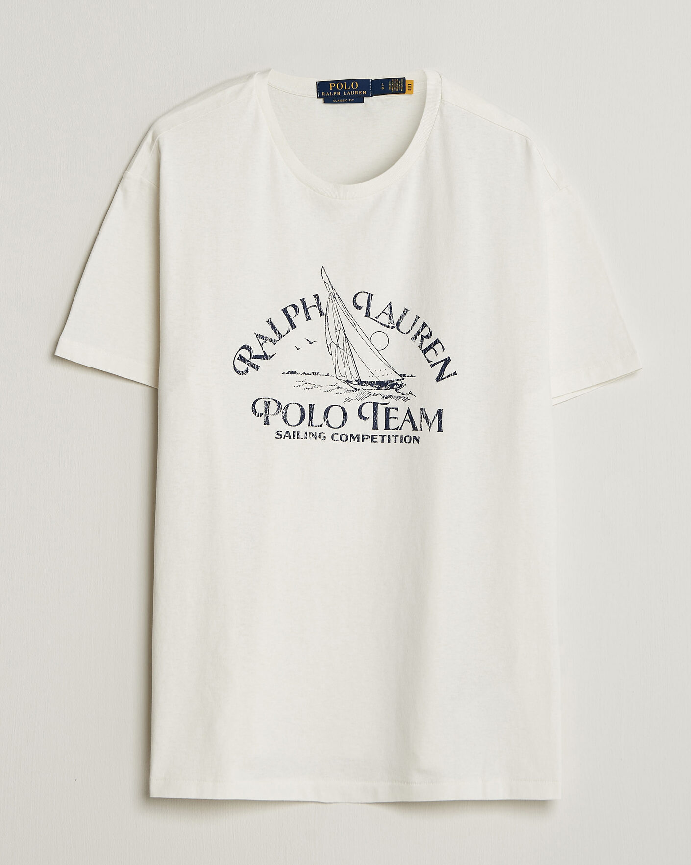 Herre | T-Shirts | Polo Ralph Lauren | Ralph's Beach Club Printed Tee Deckwash White