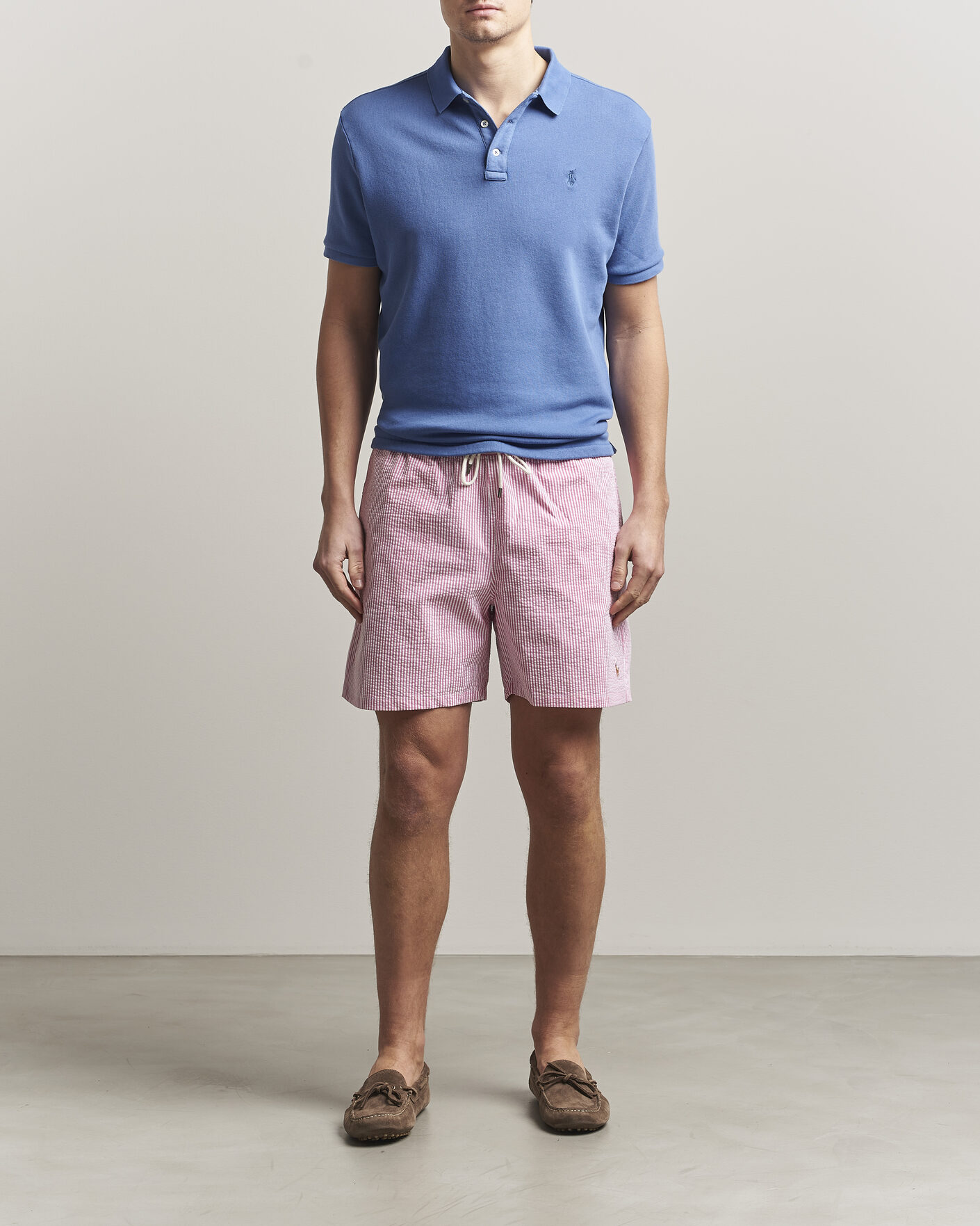 Herre | Badeshorts | Polo Ralph Lauren | Traveler Mid Trunk Seersucker Rose