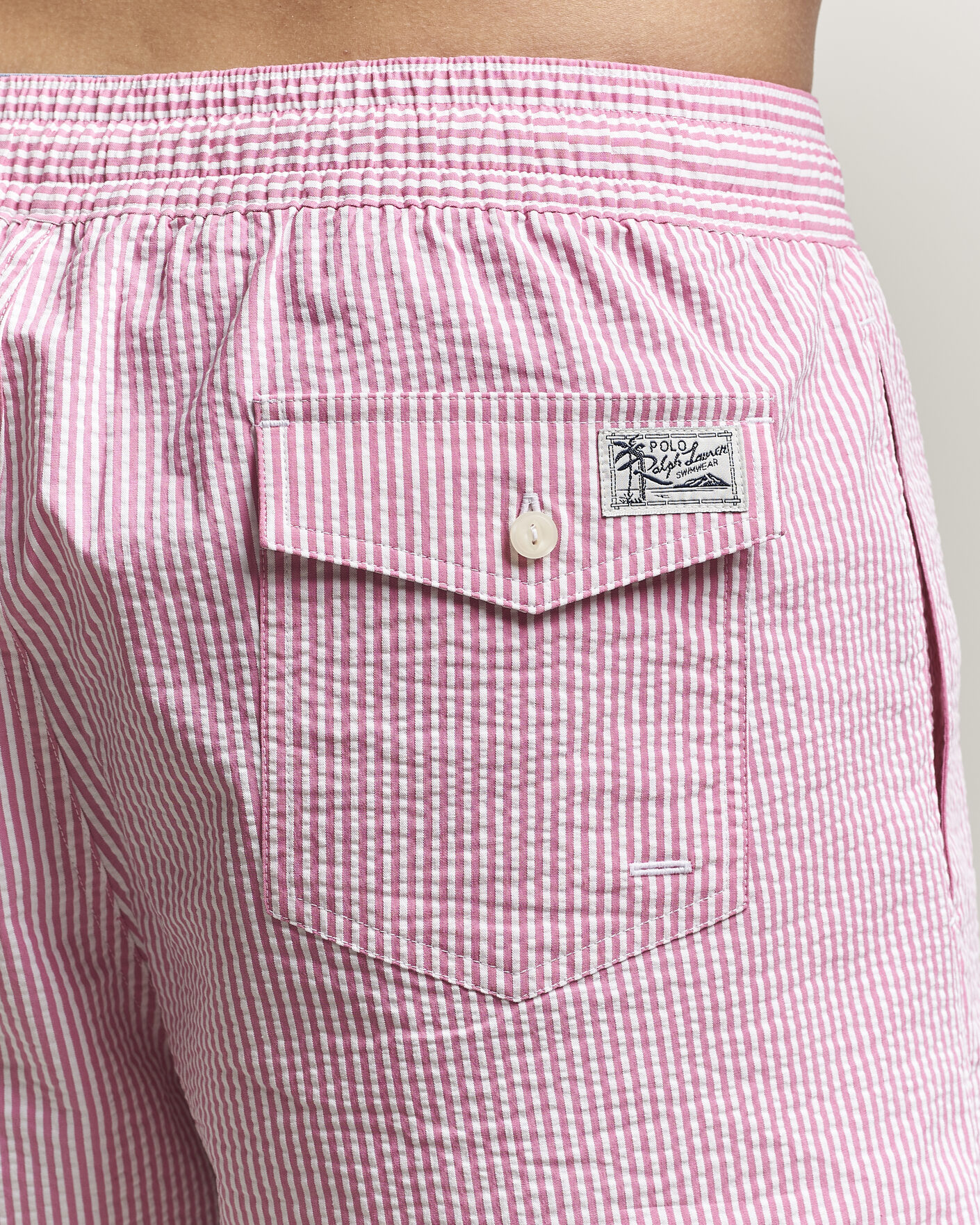 Herre | Badeshorts | Polo Ralph Lauren | Traveler Mid Trunk Seersucker Rose