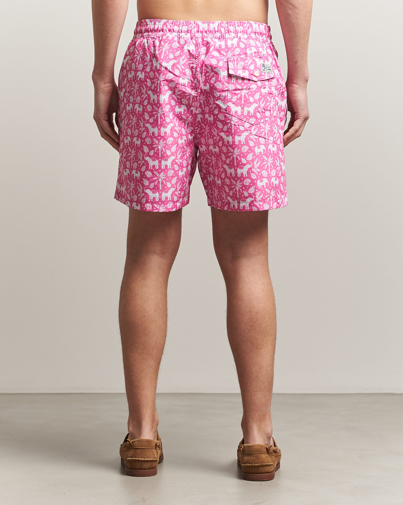 Herre | Badeshorts | Polo Ralph Lauren | Traveler Print Mid Trunk Pink