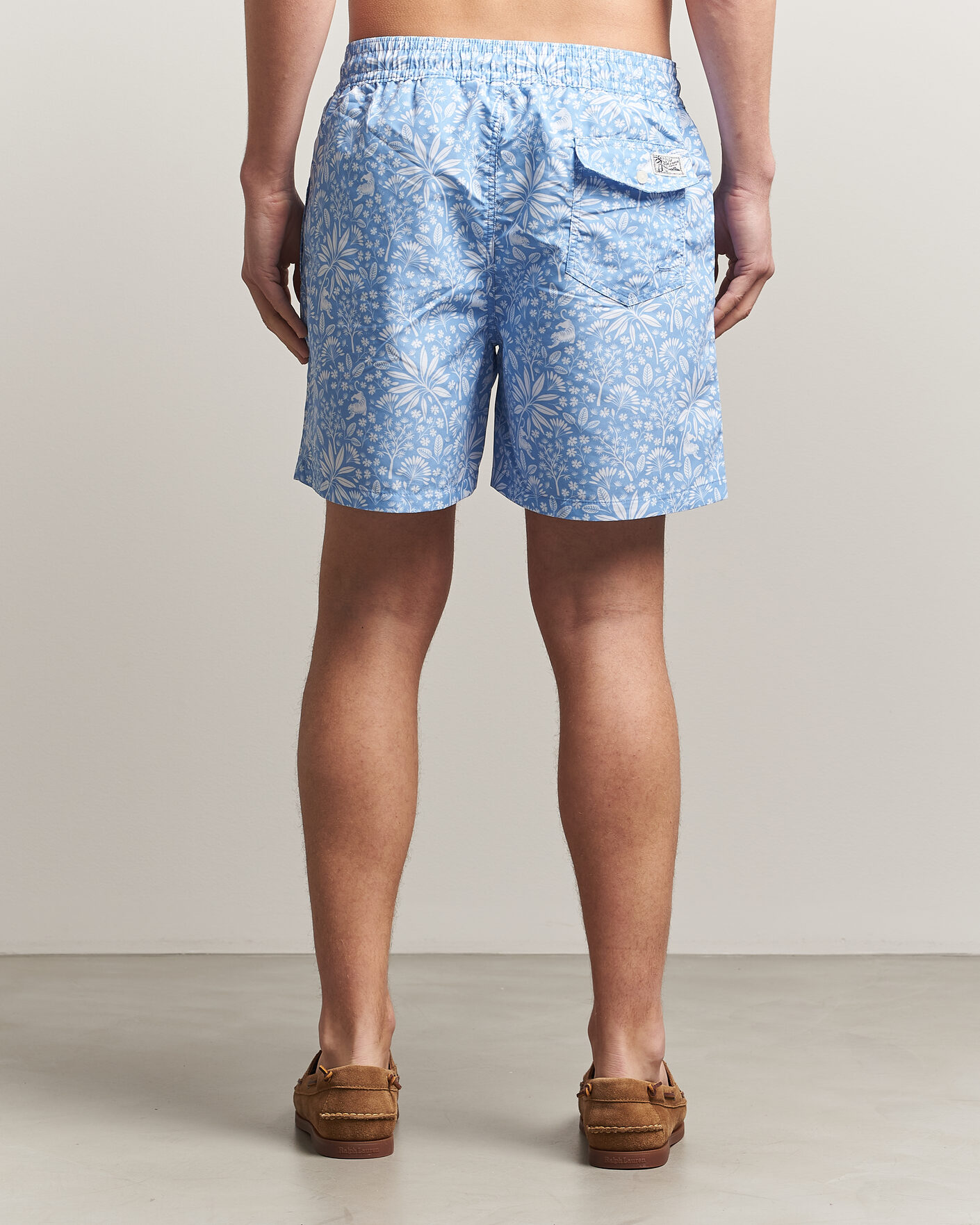Herre | Badeshorts | Polo Ralph Lauren | Traveler Print Mid Trunk Blue