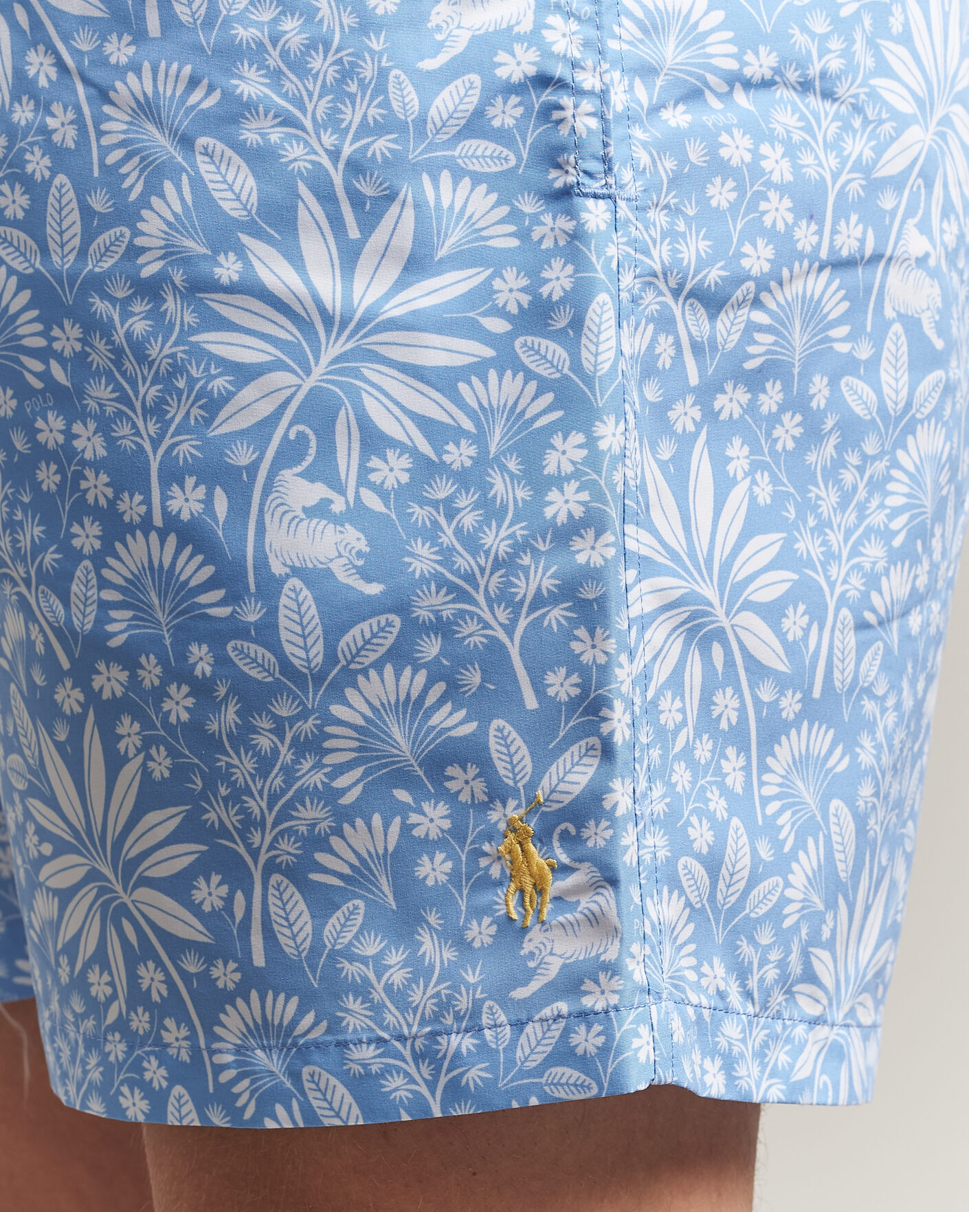 Herre | Badeshorts | Polo Ralph Lauren | Traveler Print Mid Trunk Blue
