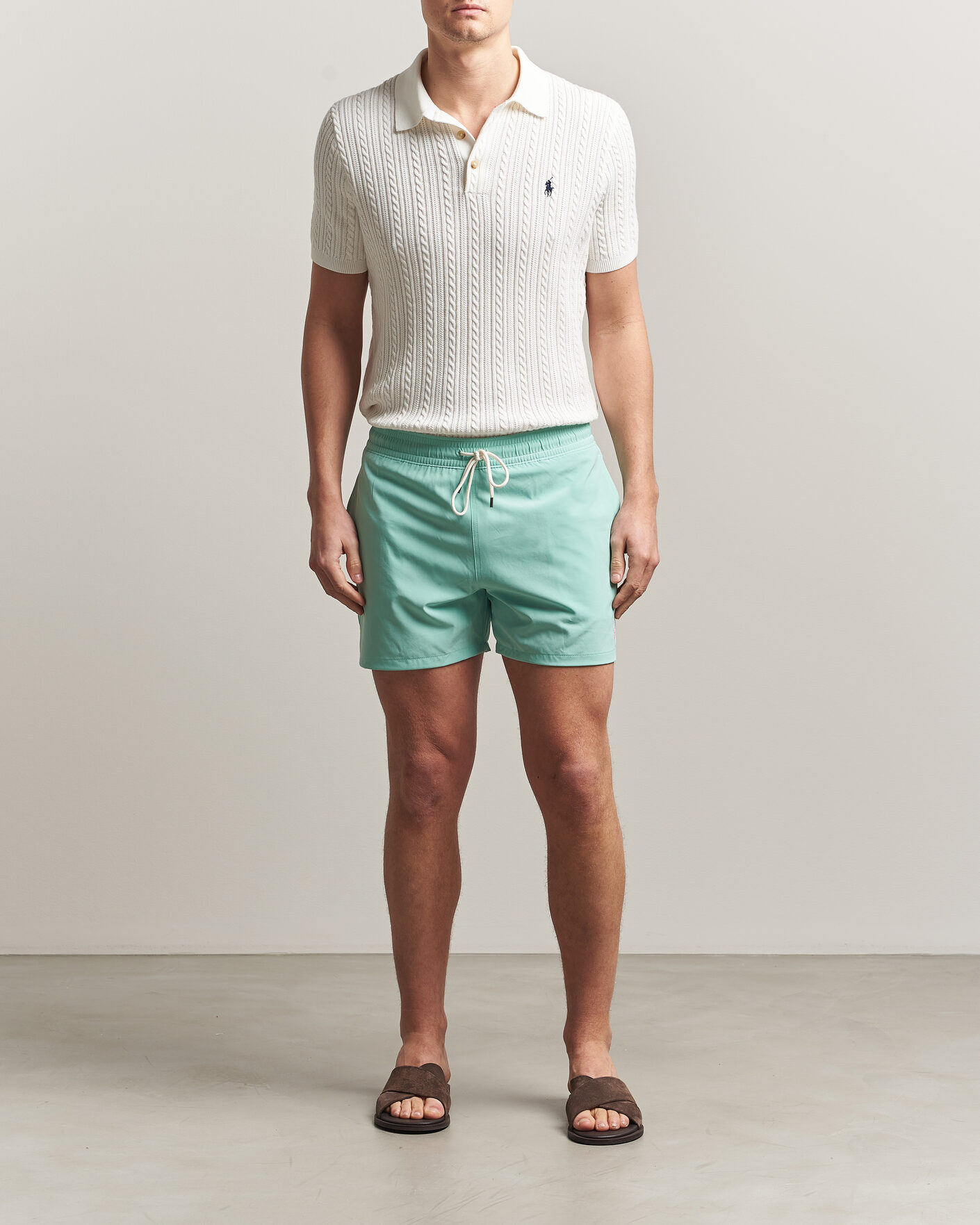 Herre | Badeshorts | Polo Ralph Lauren | Traveler Slim Trunk Celadon