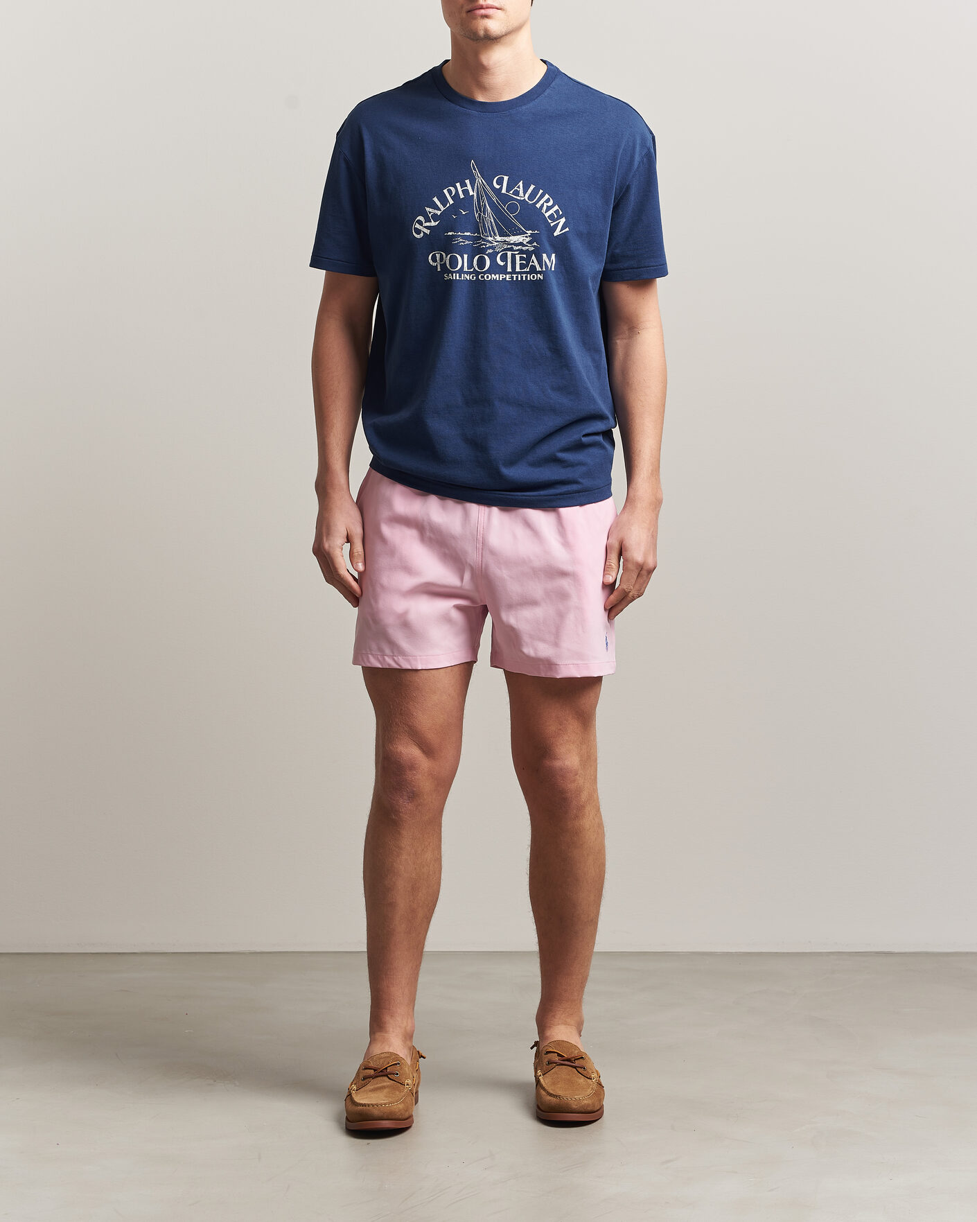 Herre | Badeshorts | Polo Ralph Lauren | Traveler Slim Trunk Pink