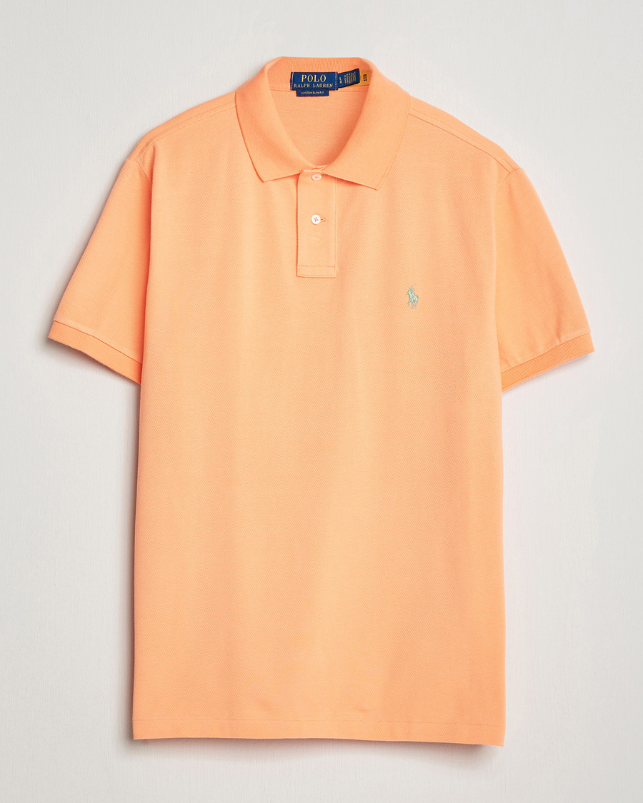 Herre | Pikéer | Polo Ralph Lauren | Custom Slim Fit Polo Pompano Orange