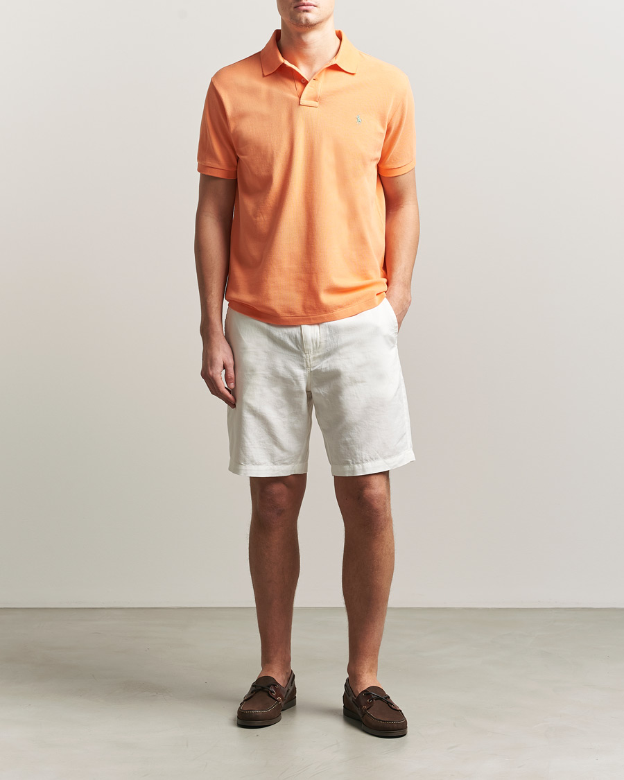 Herre | Pikéer | Polo Ralph Lauren | Custom Slim Fit Polo Pompano Orange
